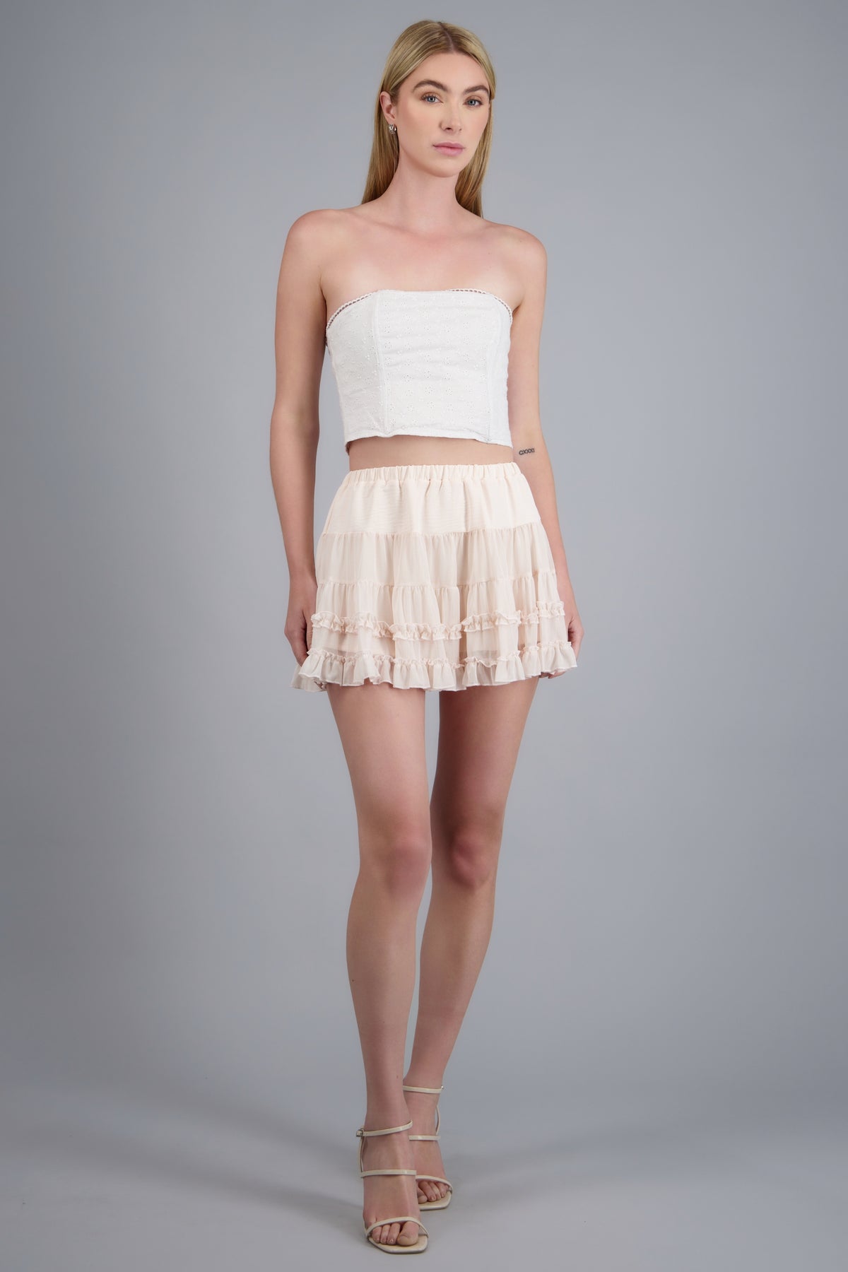 Mini Skirt with Ruffle Detail