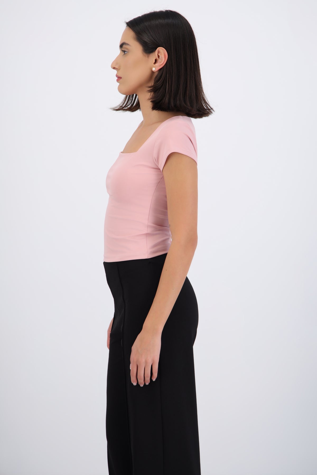 Square Neck Short Sleeve Top