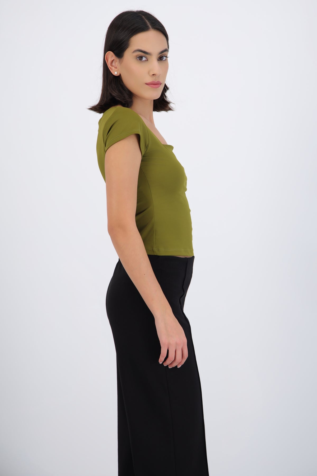Square Neck Short Sleeve Top