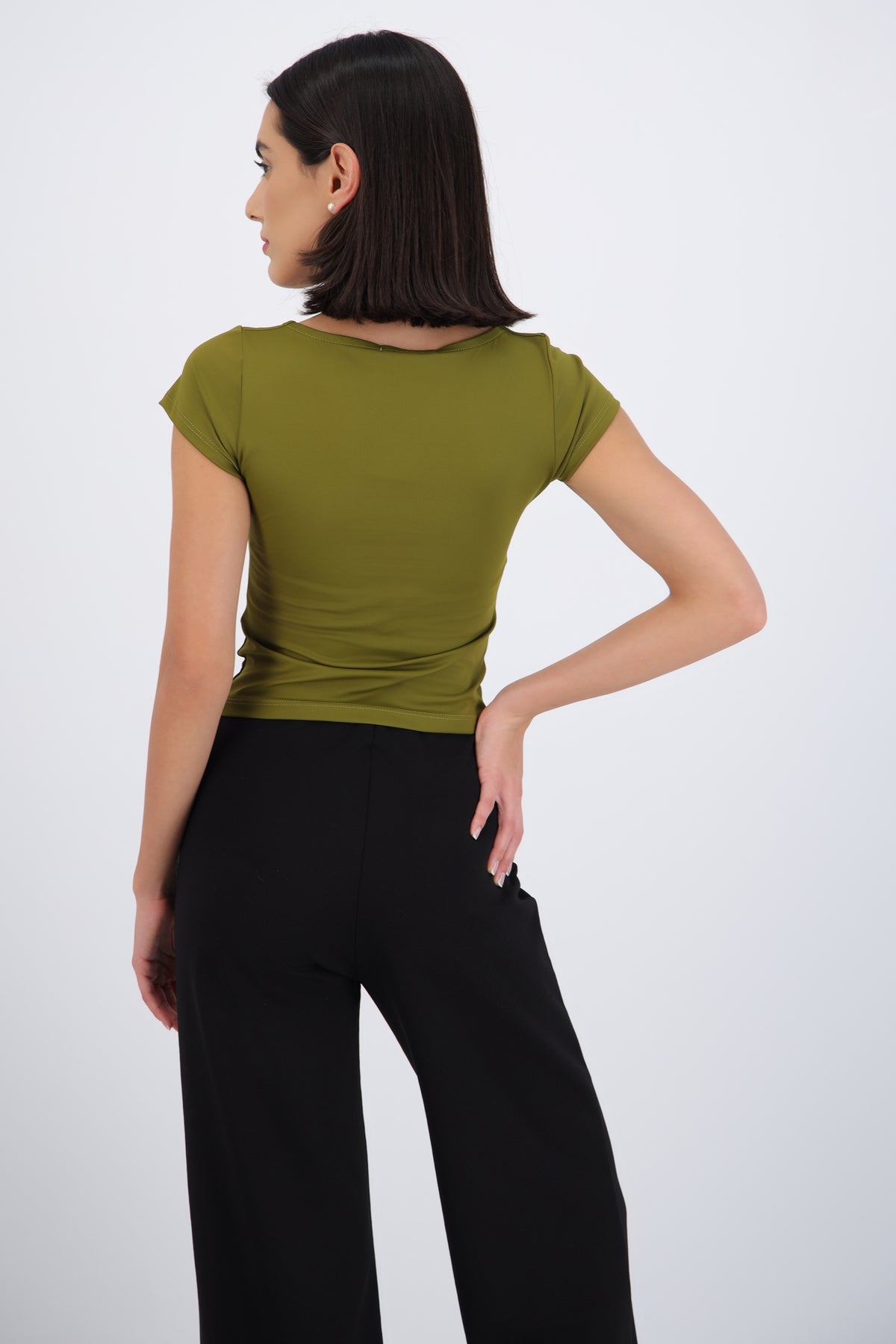 Square Neck Short Sleeve Top