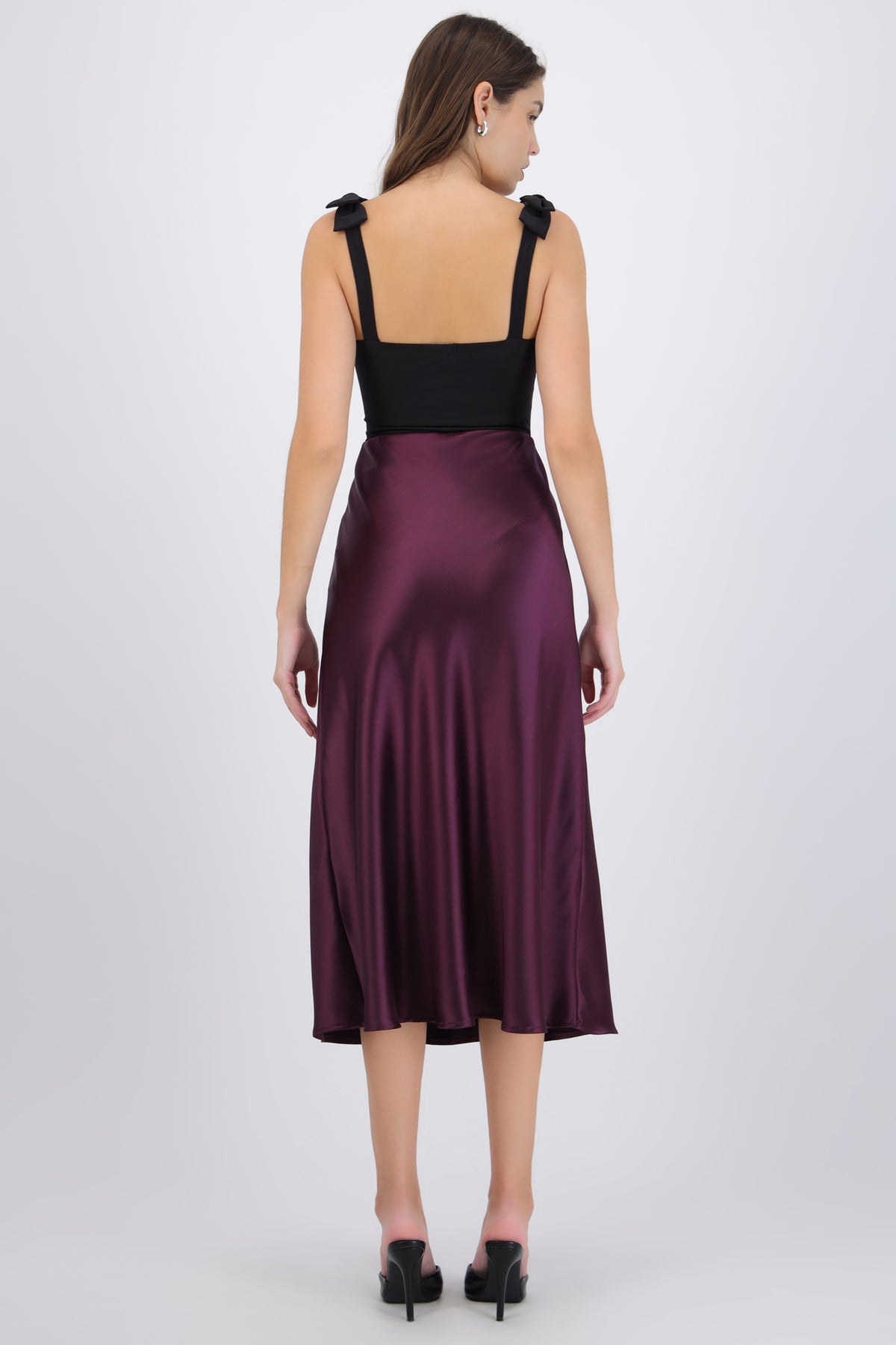 Satin Midi Skirt