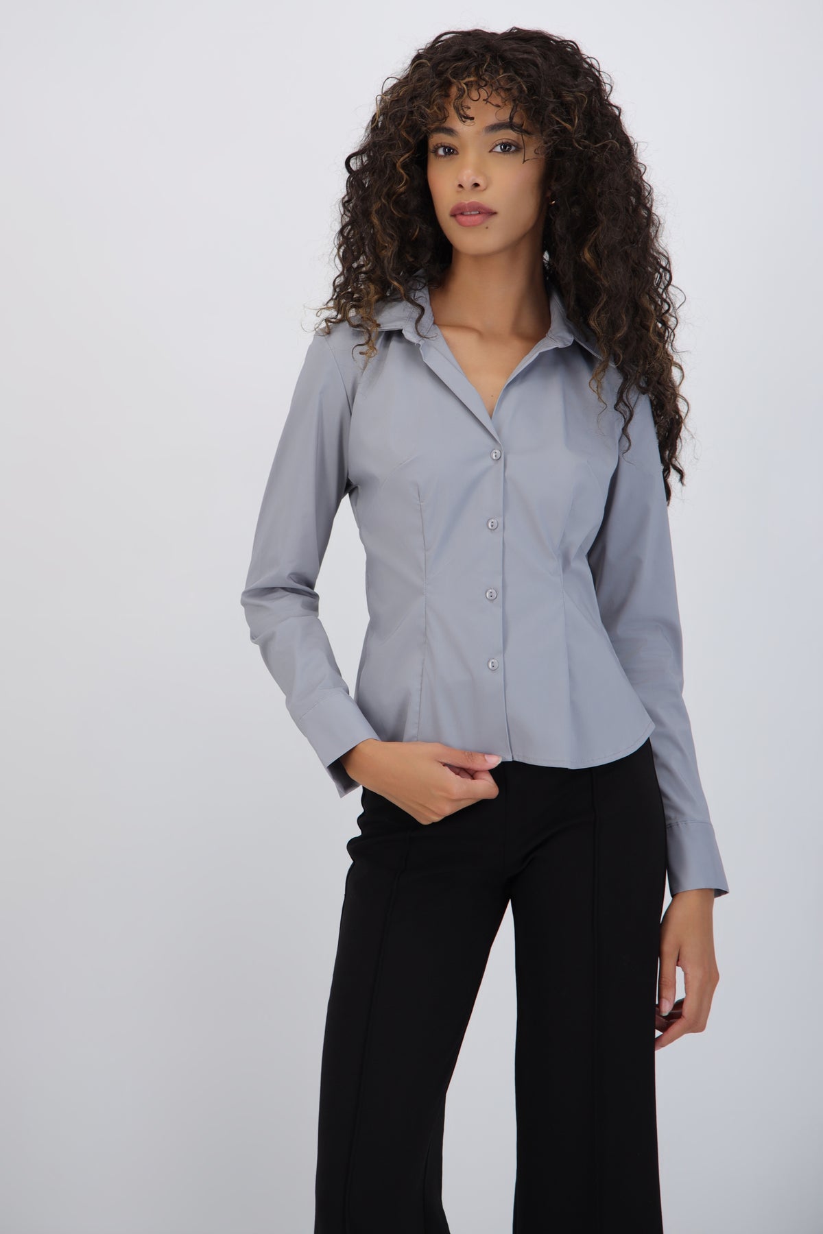 Long Sleeve Cutout Shirt