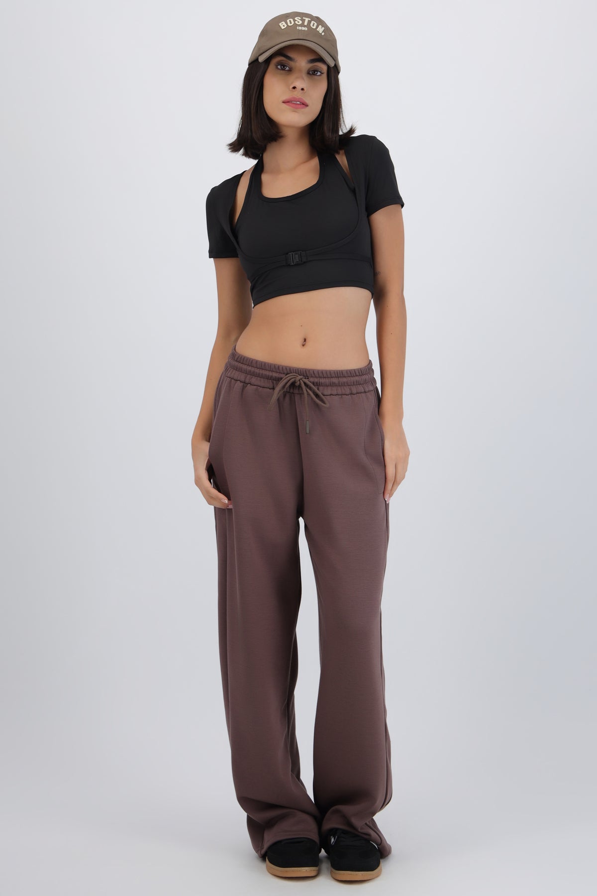 Solid Pants with Pockets