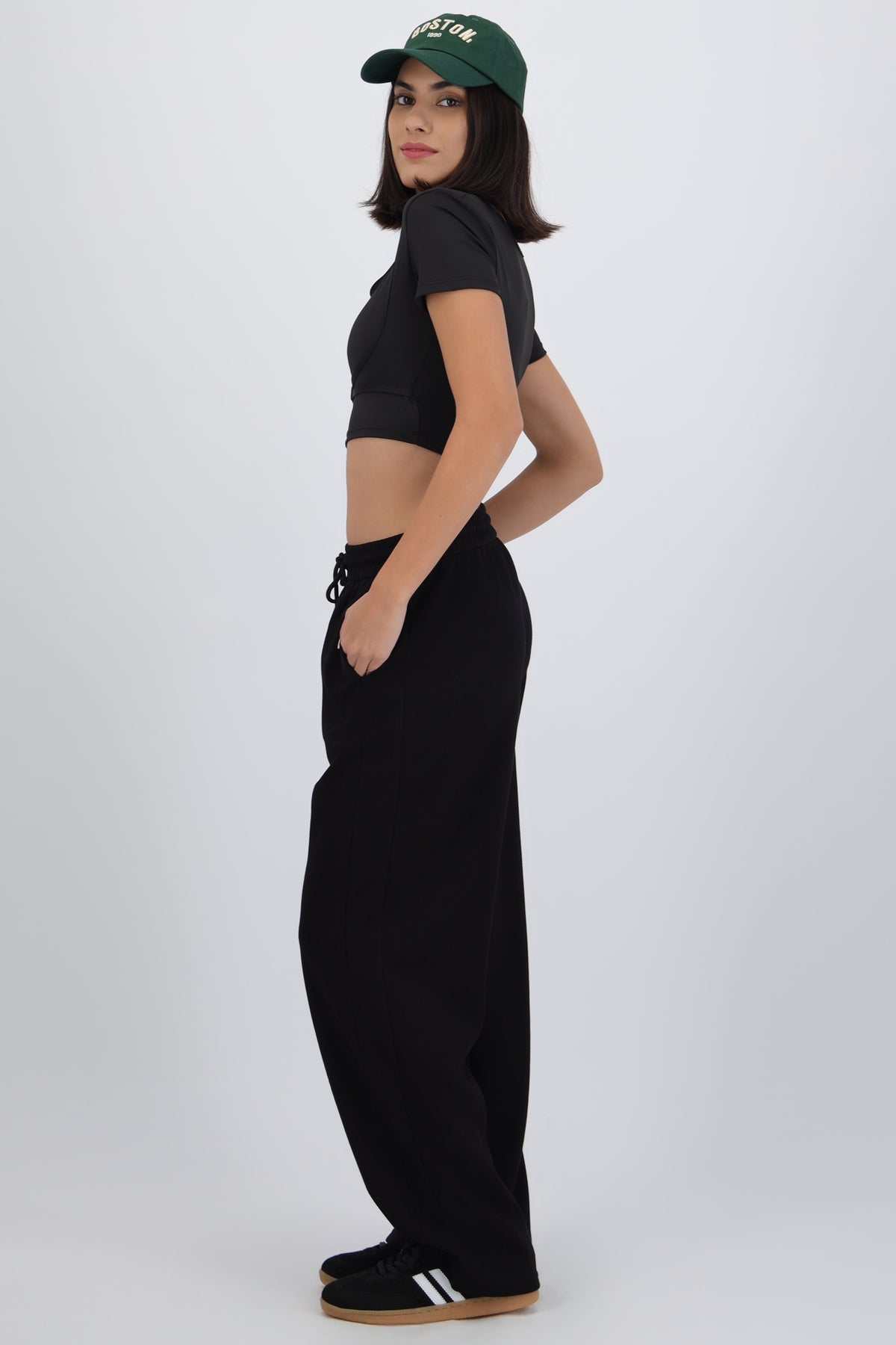 Solid Pants with Pockets