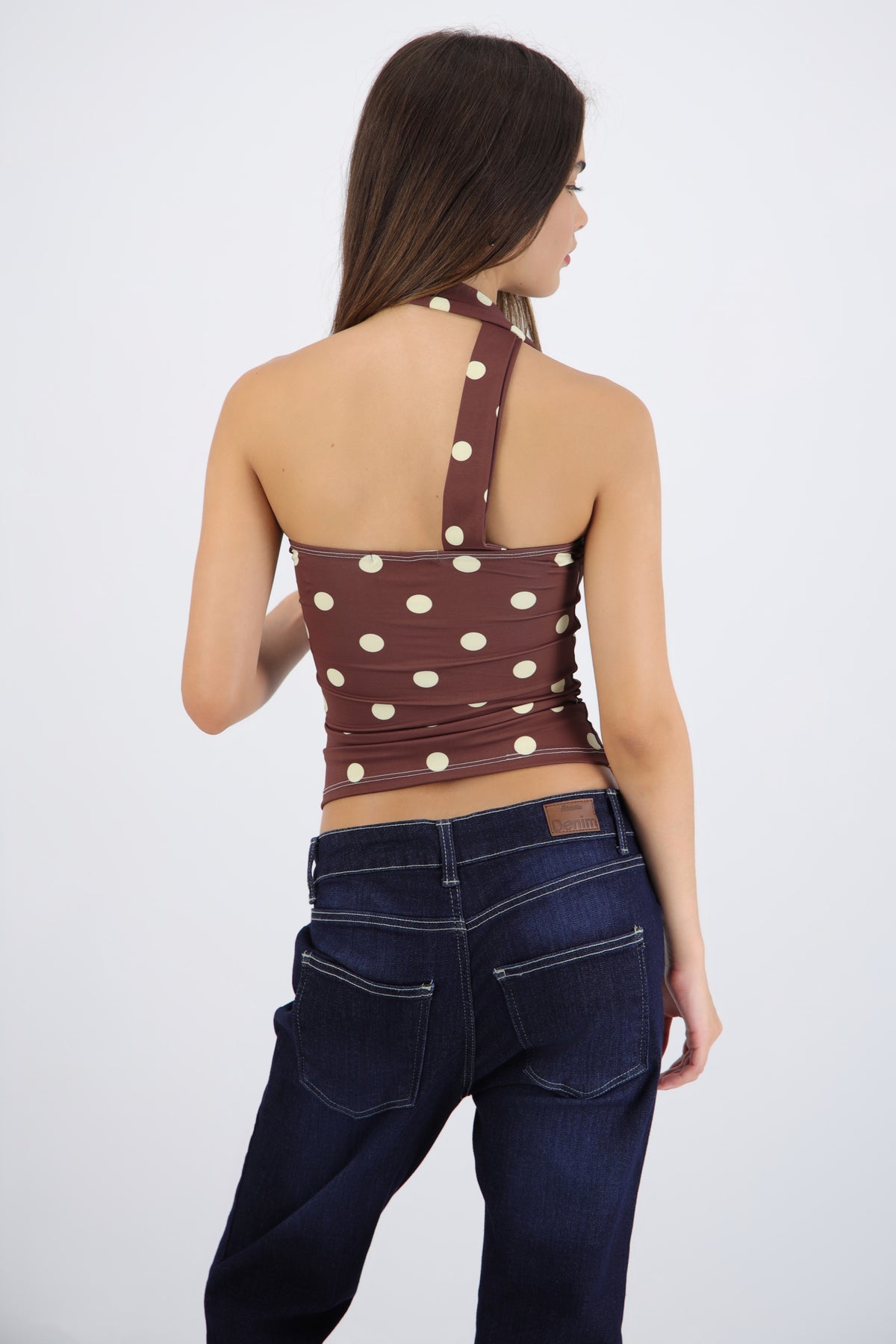 Tube Top Polka Dot Scarf Style