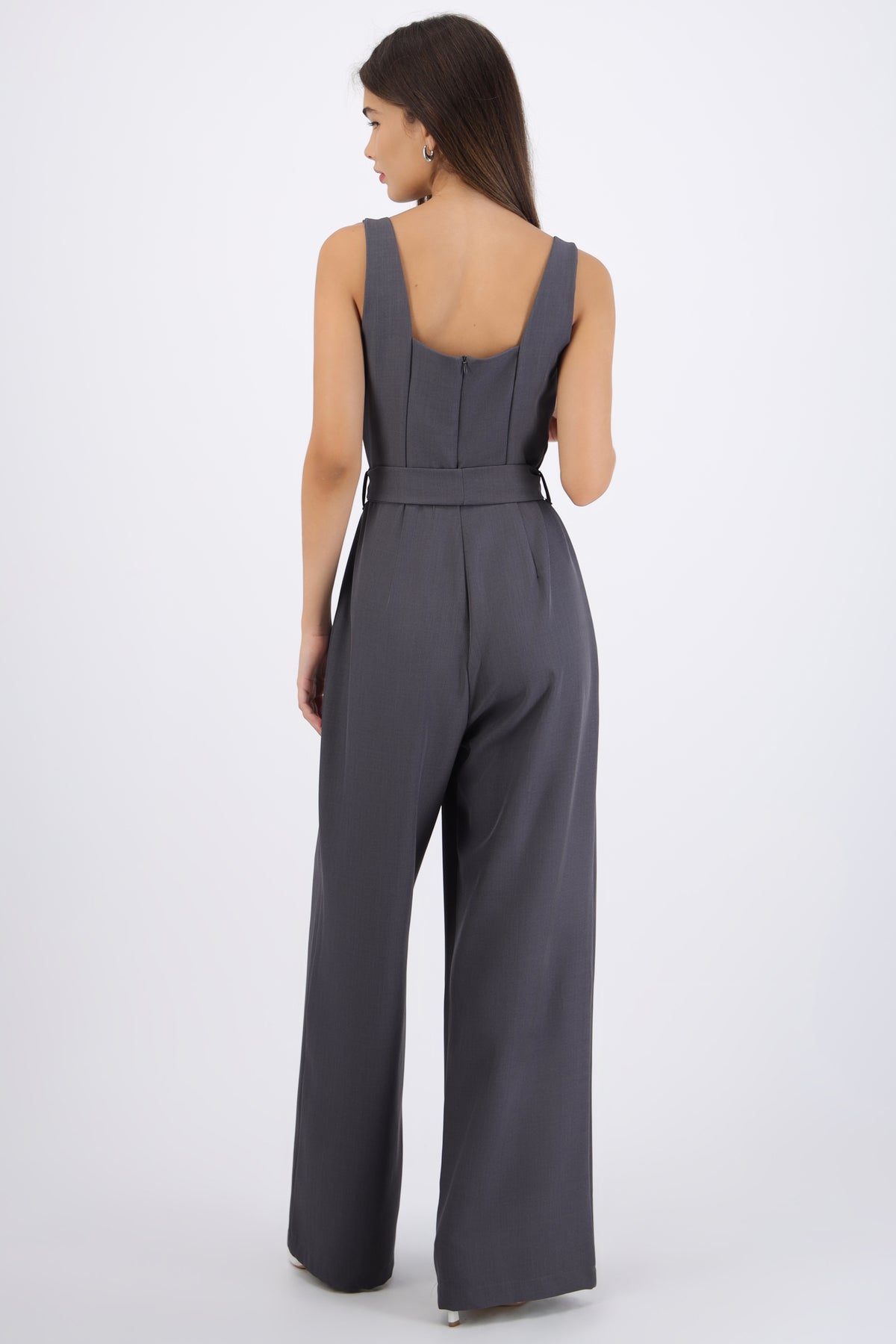 Belted Jumpsuit with Straps