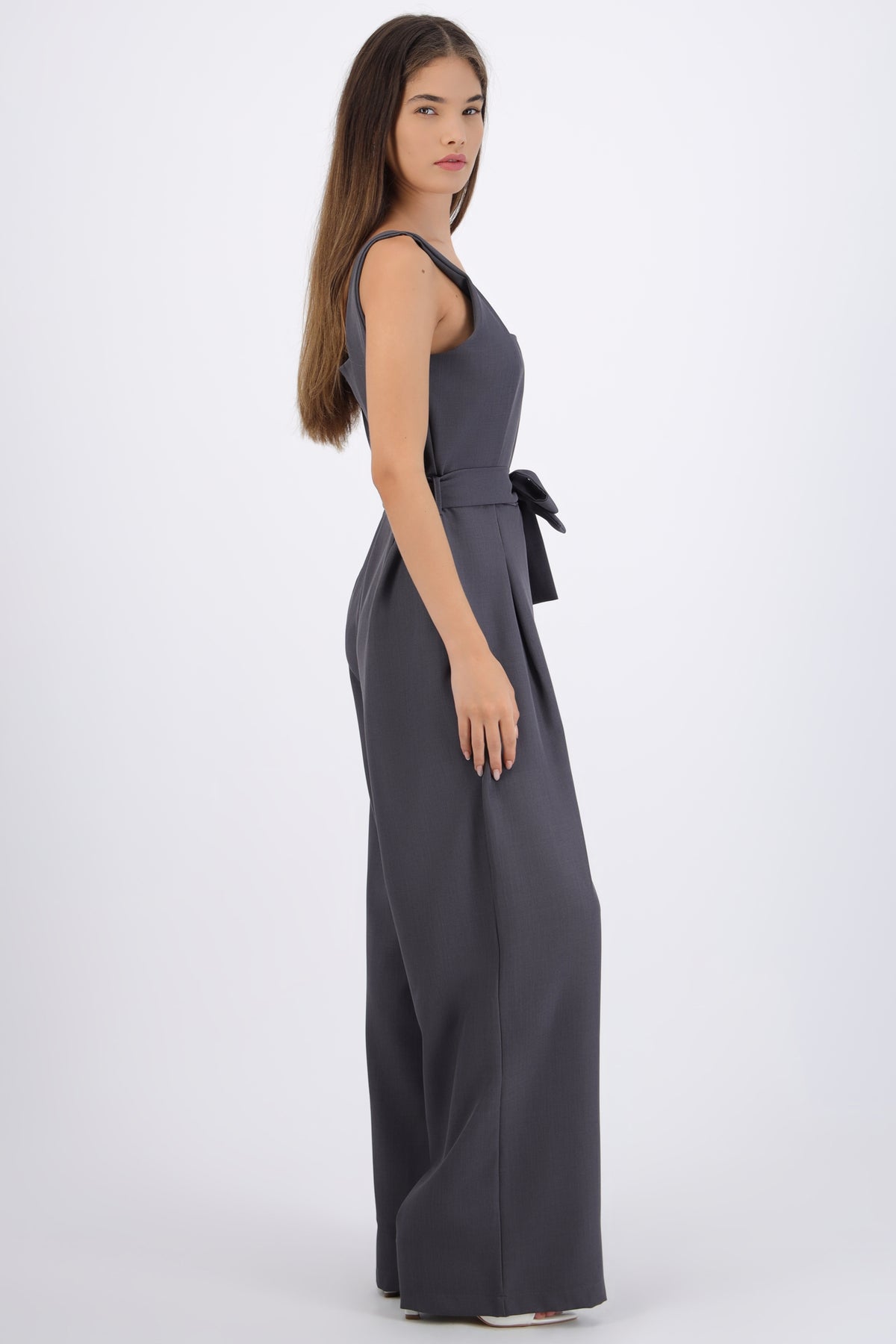 Belted Jumpsuit with Straps