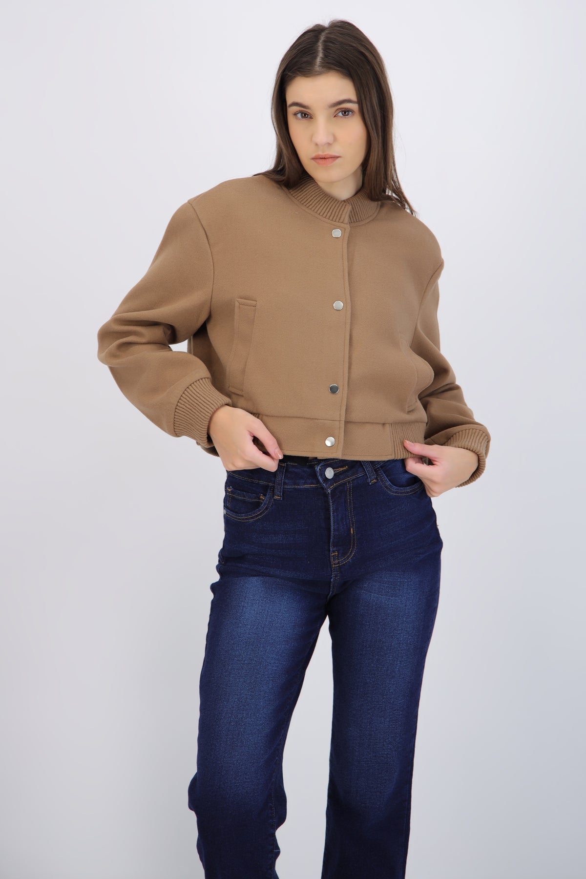 Short Jacket with Soft Texture