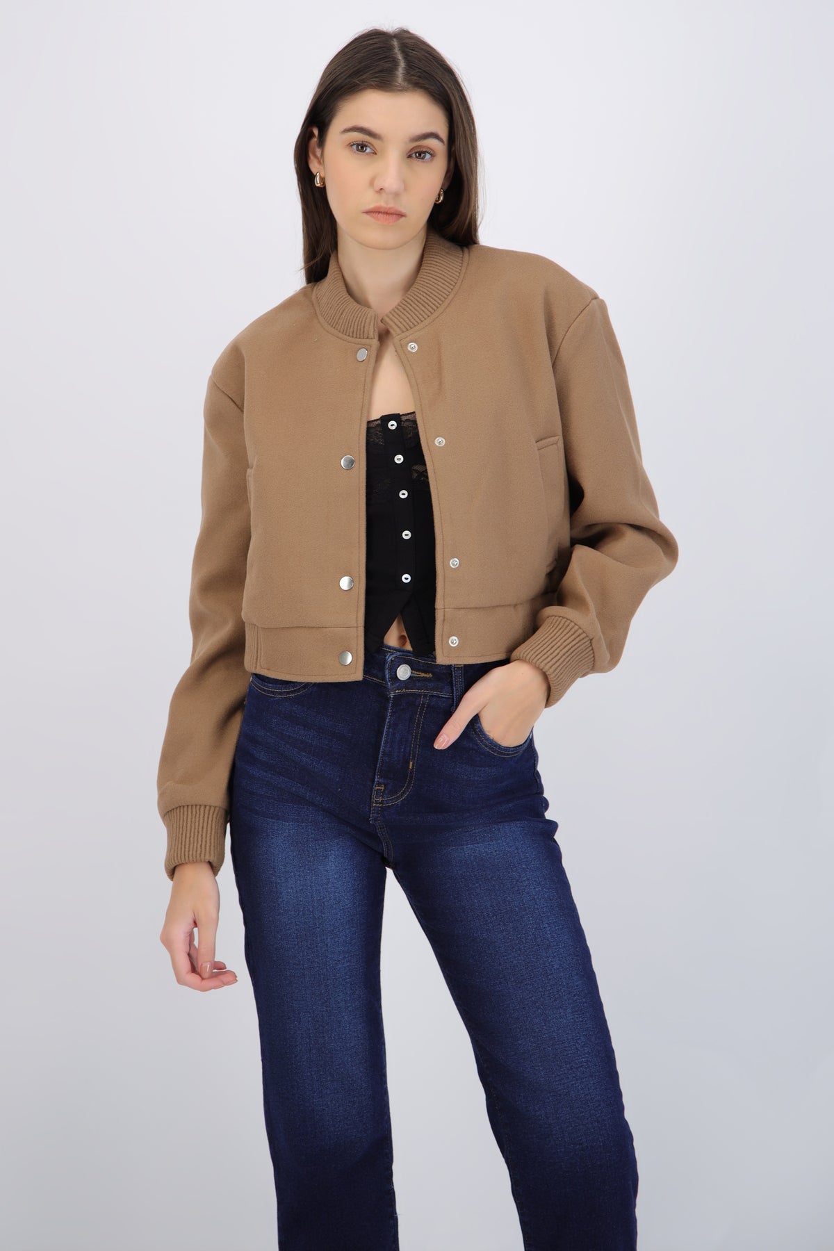 Short Jacket with Soft Texture