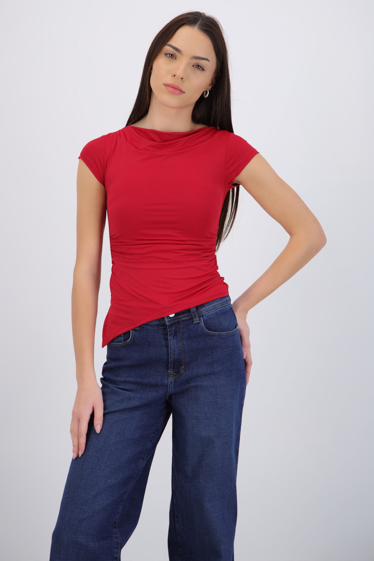 Short Sleeve Ruched Top
