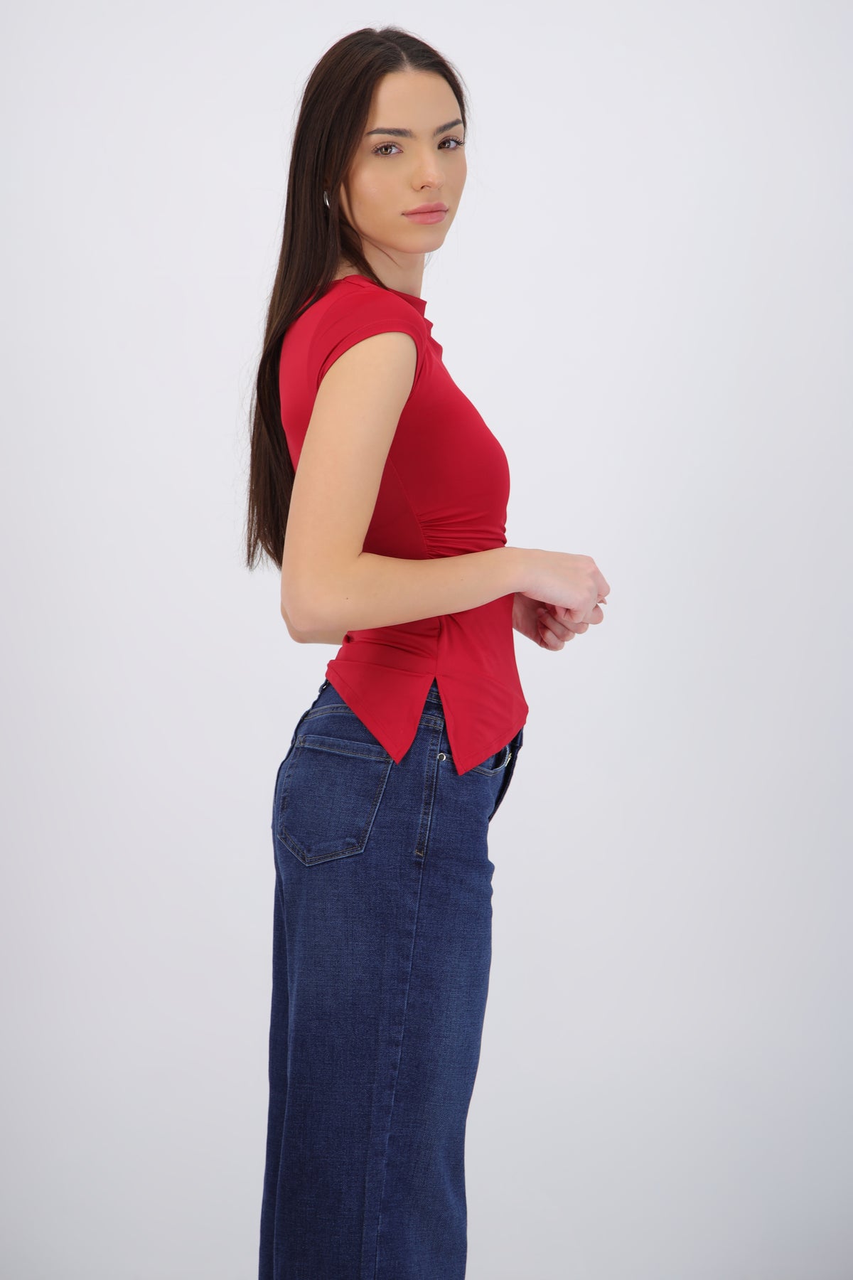 Short Sleeve Ruched Top