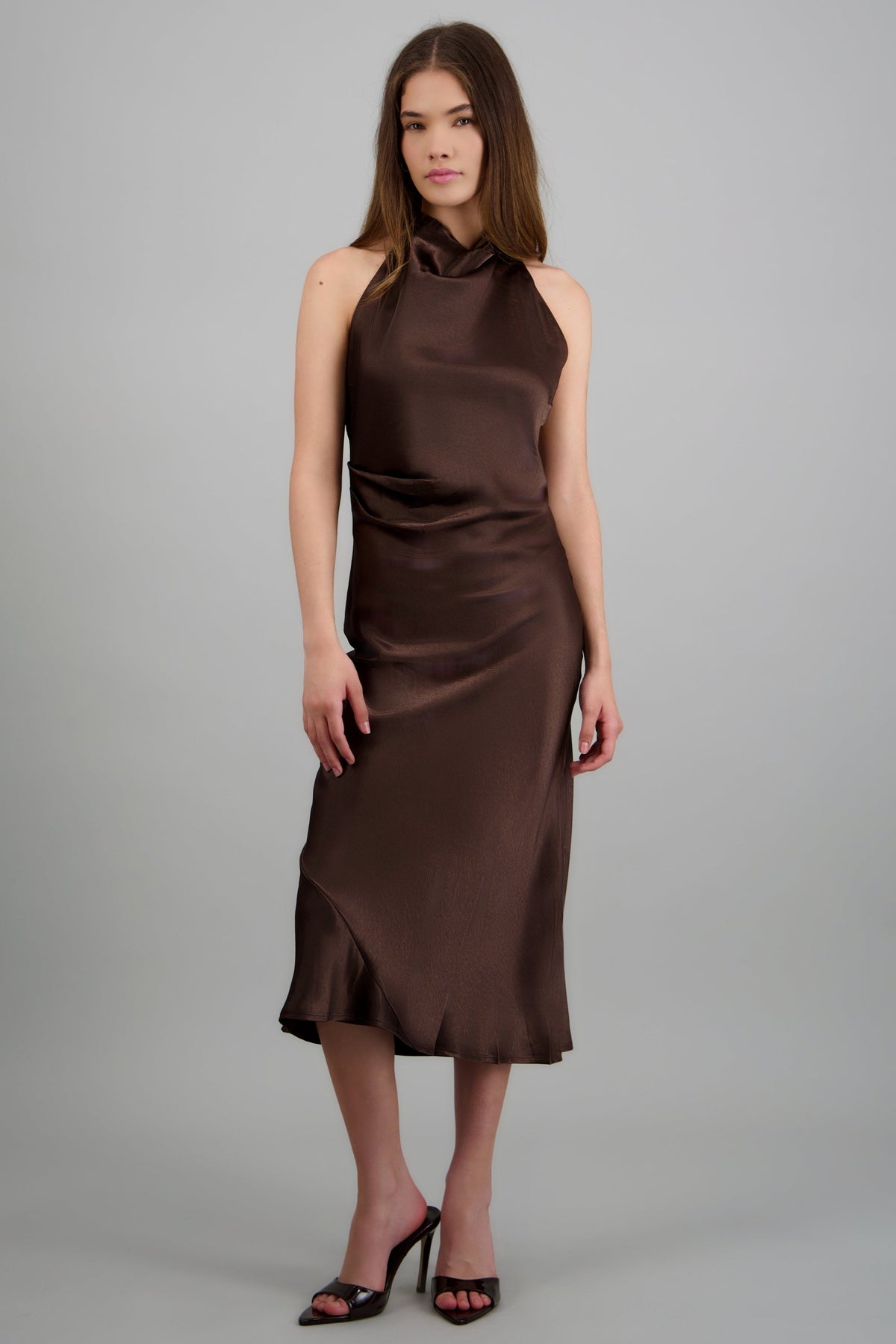 Halter Satin Dress