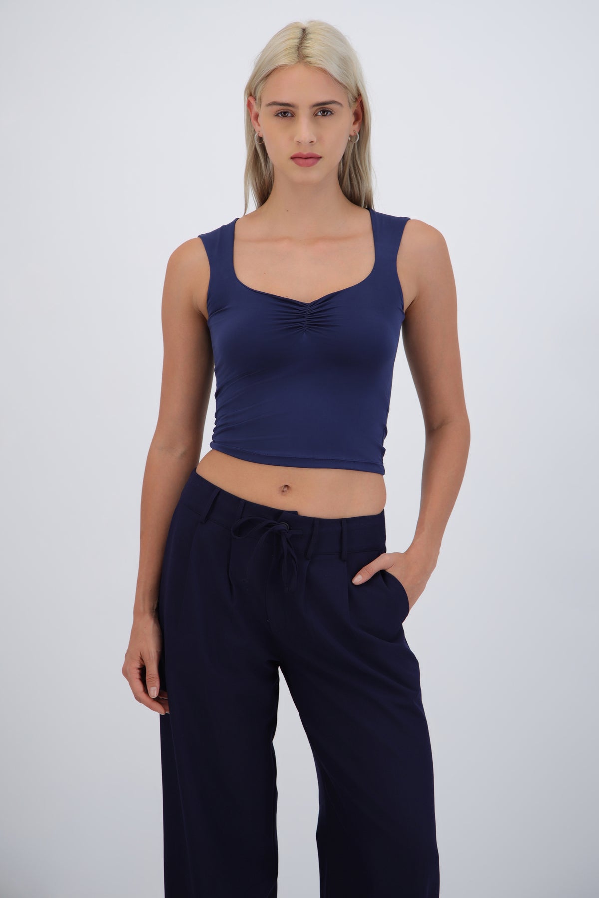 Sleeveless Top with Cutout Detail