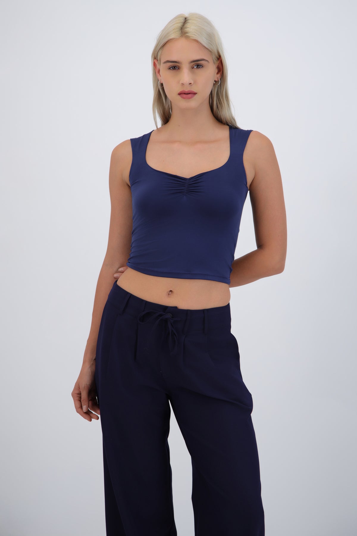 Sleeveless Top with Cutout Detail