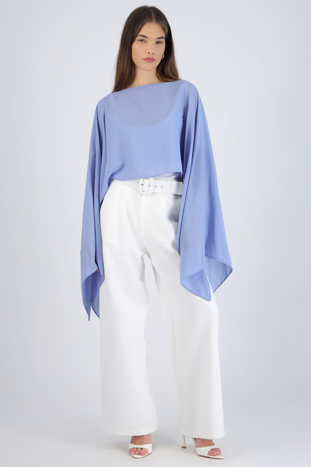 Asymmetrical Chiffon Wrap