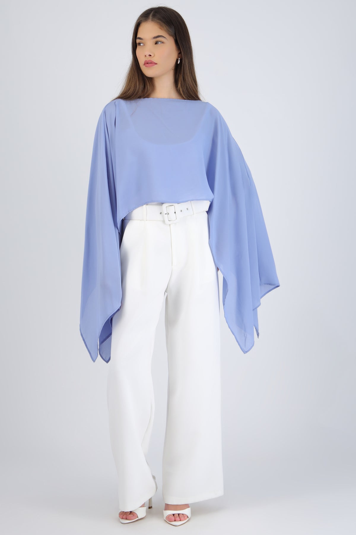 Asymmetrical Chiffon Wrap