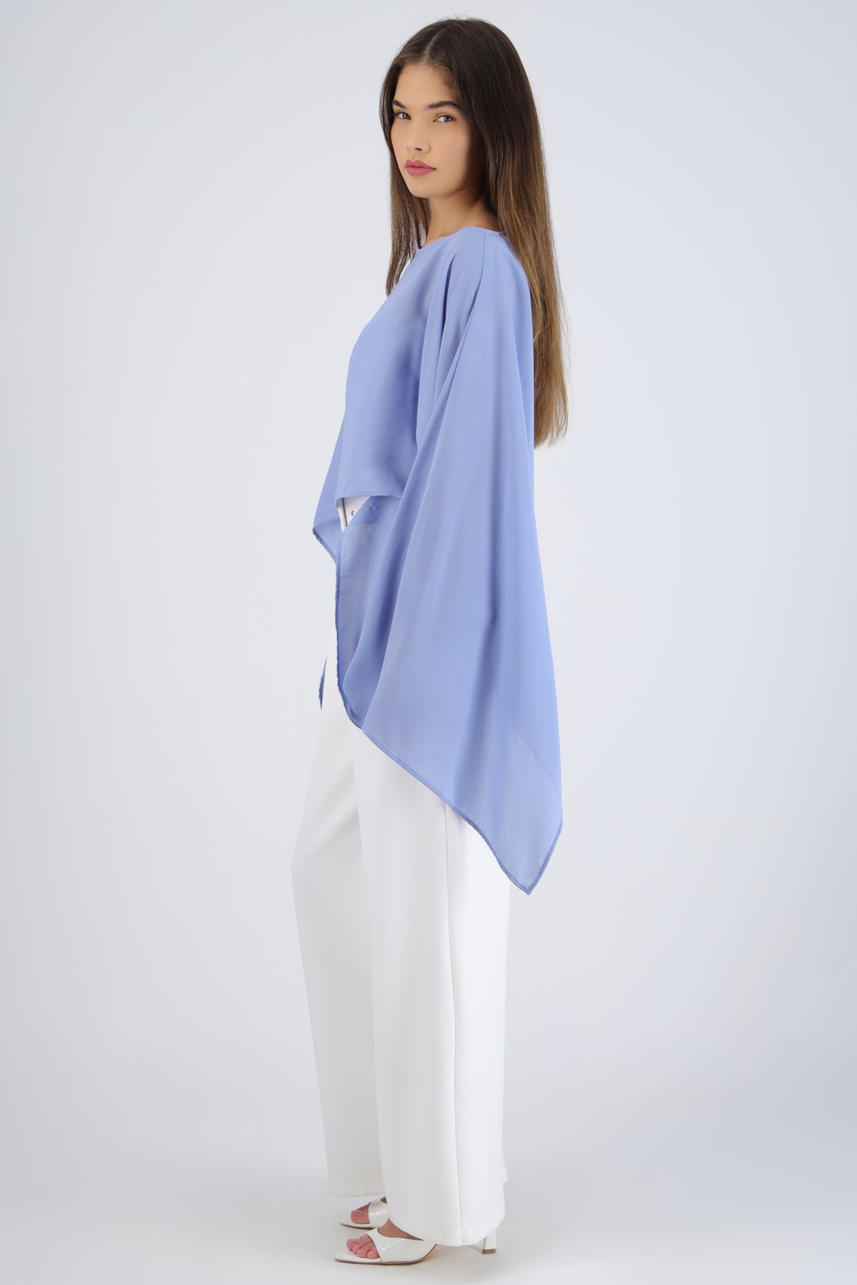 Asymmetrical Chiffon Wrap