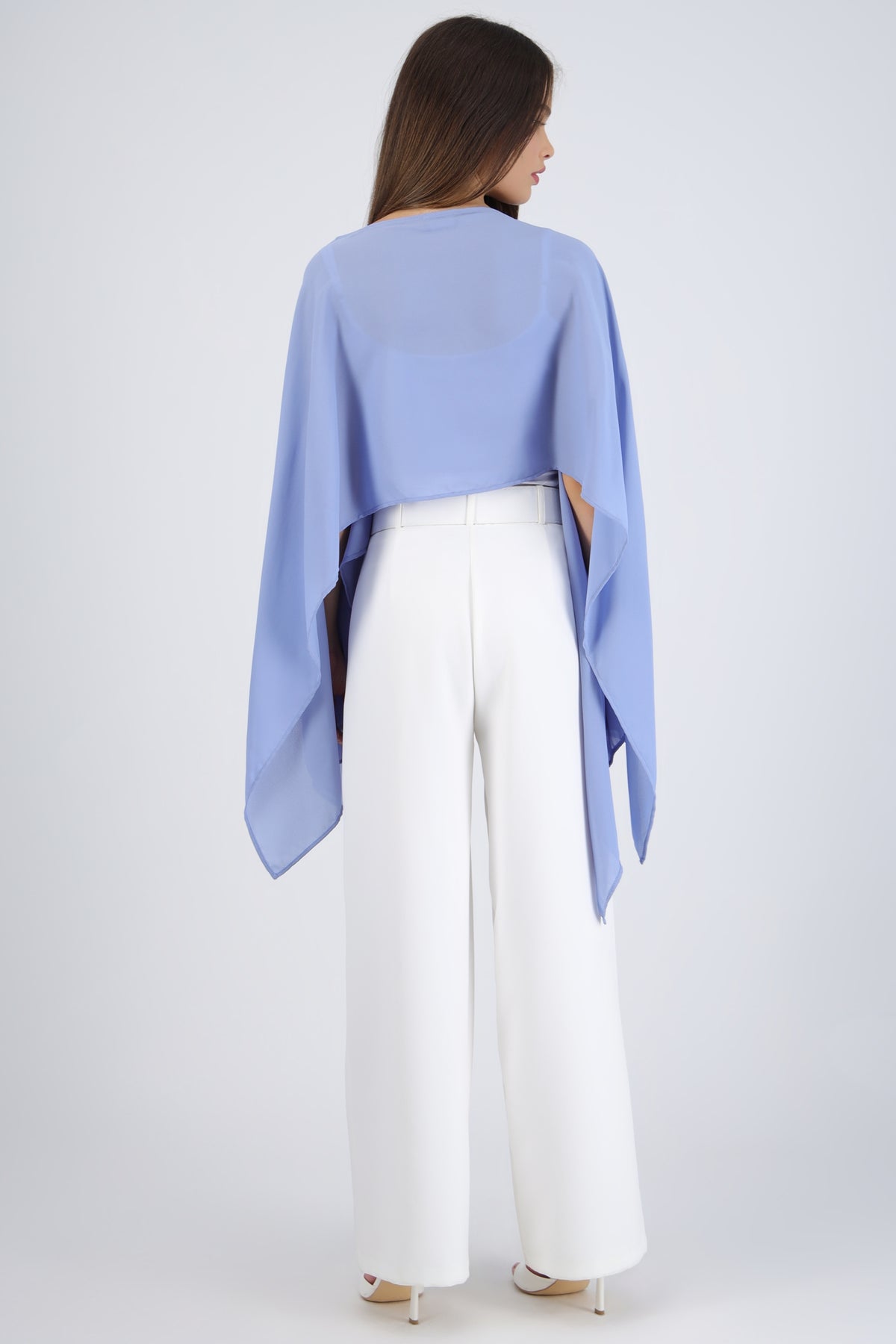 Asymmetrical Chiffon Wrap