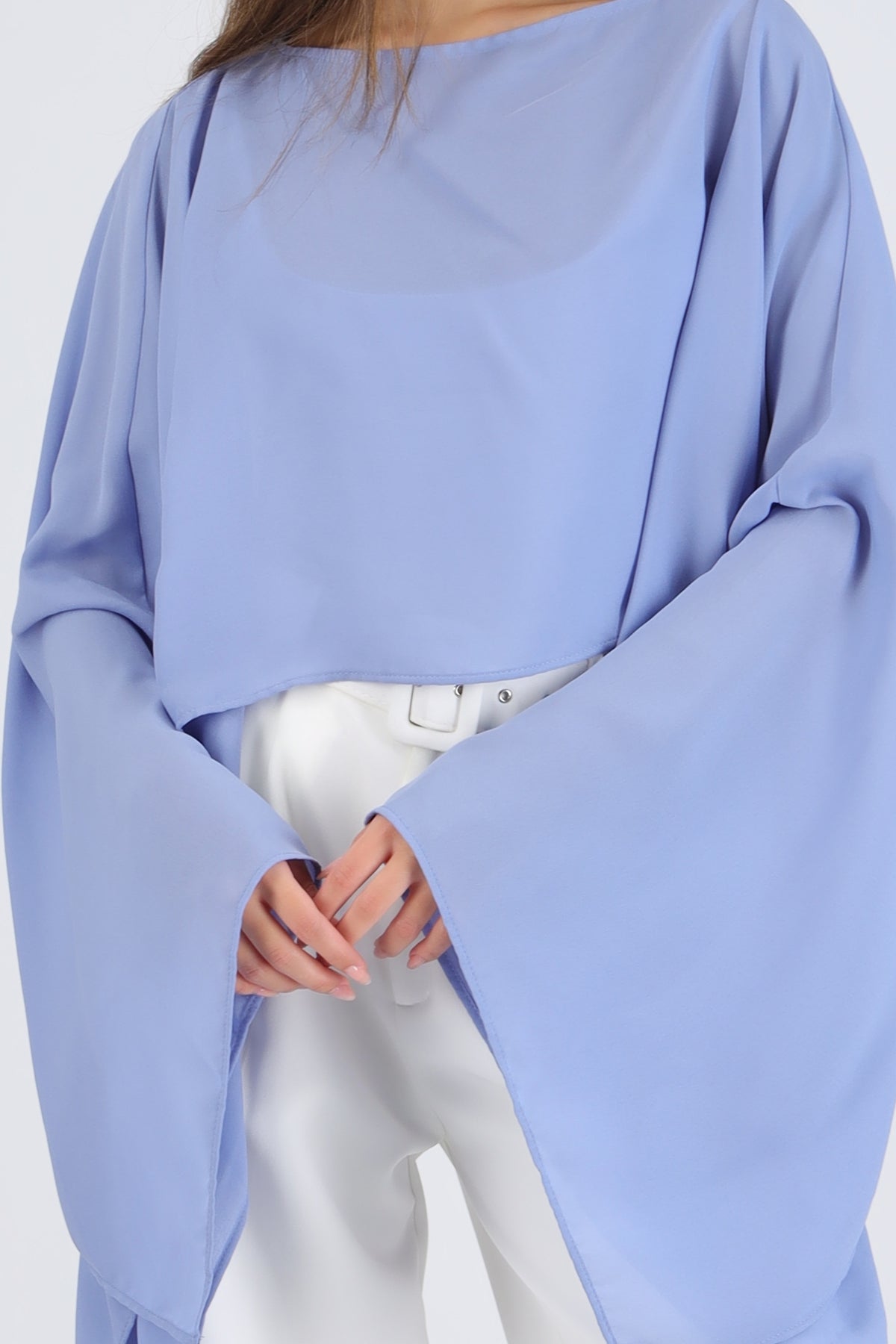 Asymmetrical Chiffon Wrap