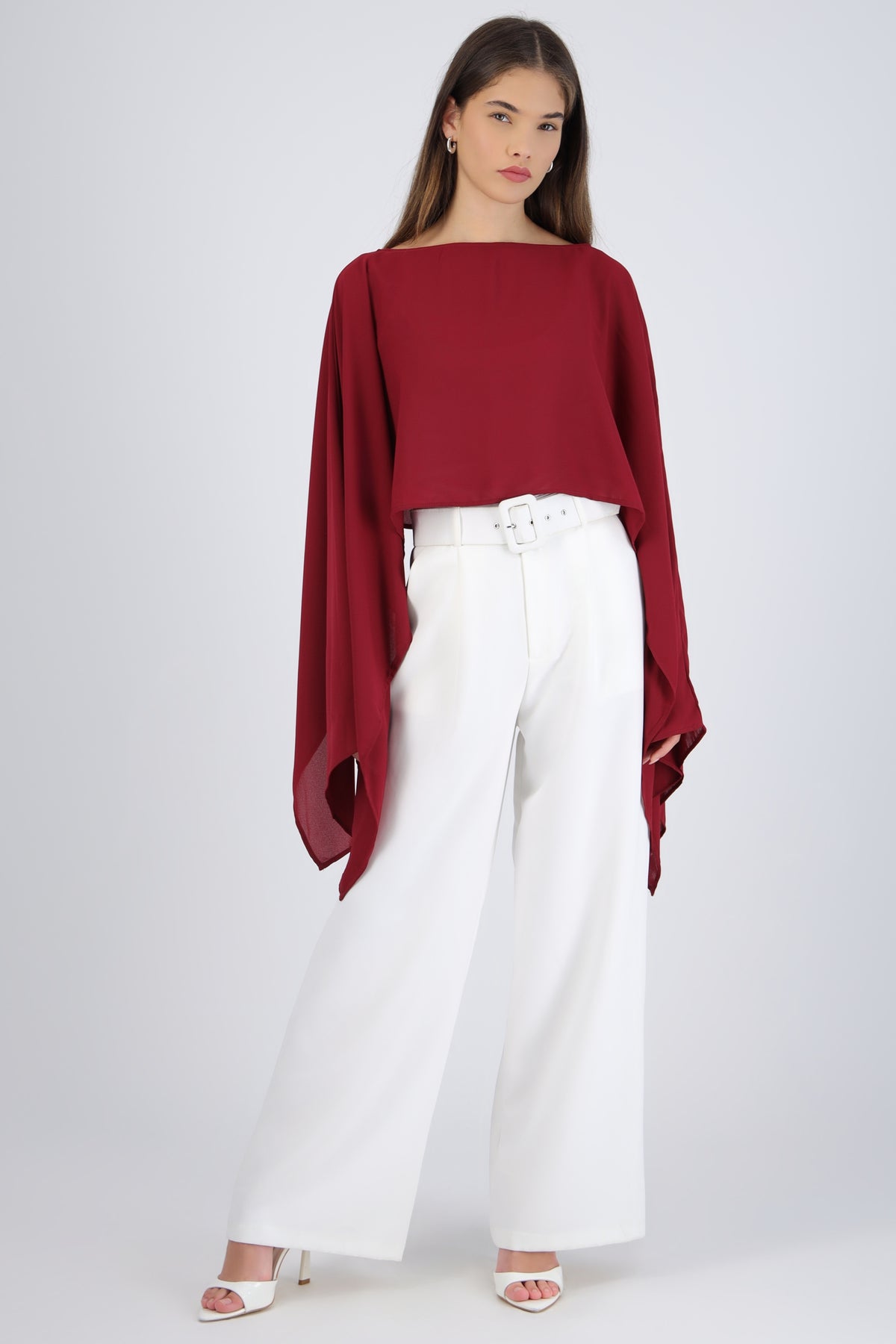 Asymmetrical Chiffon Wrap