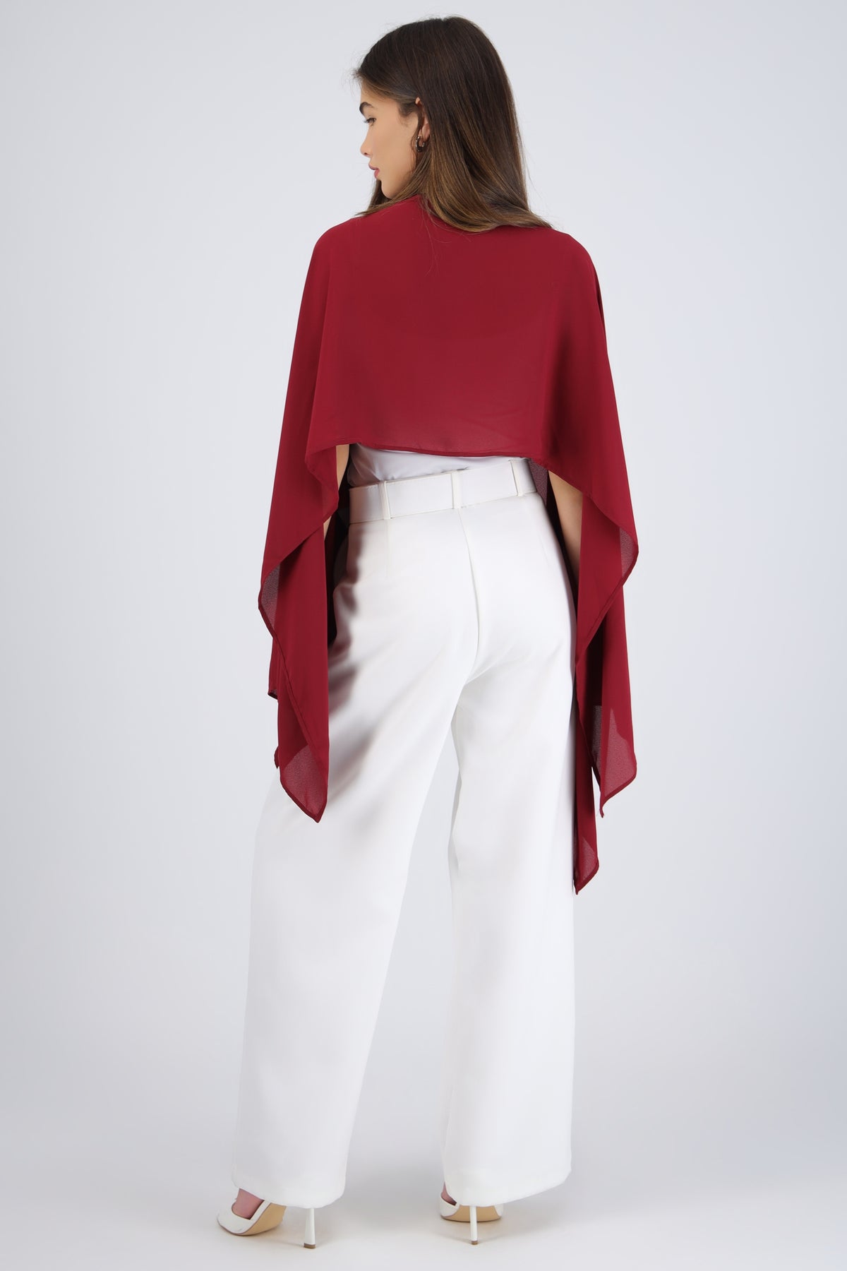 Asymmetrical Chiffon Wrap