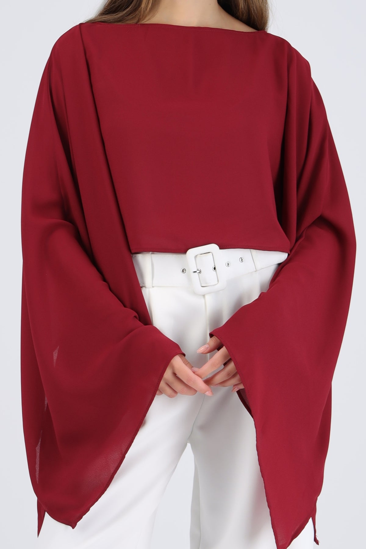 Asymmetrical Chiffon Wrap