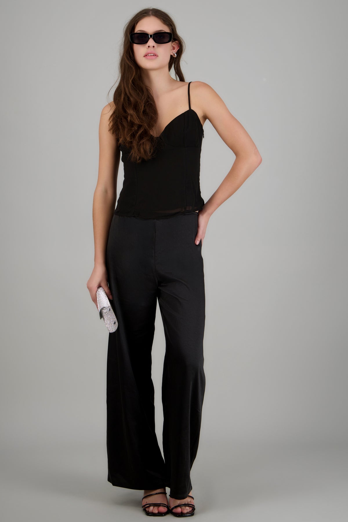 High Waisted Satin Pants
