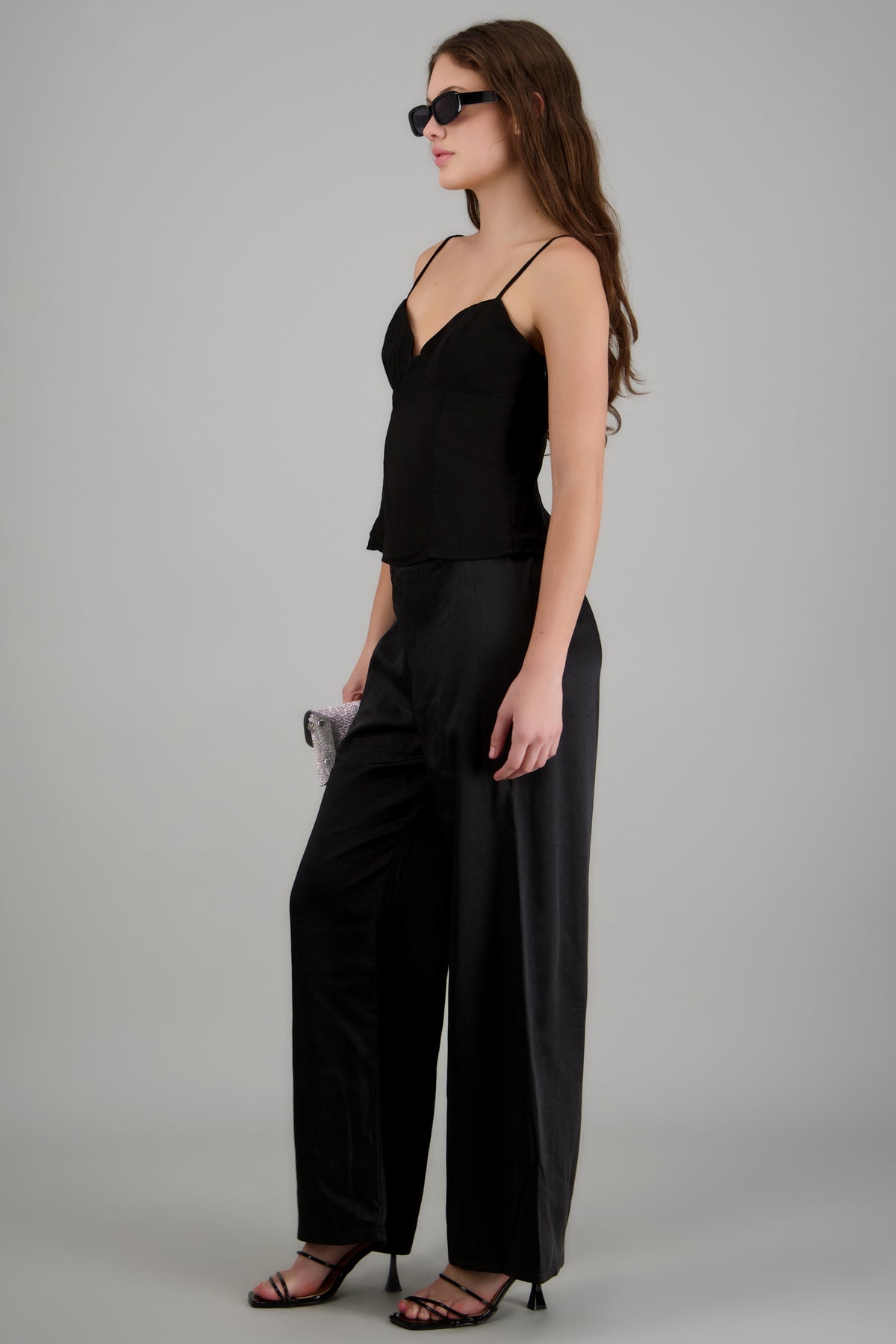 High Waisted Satin Pants