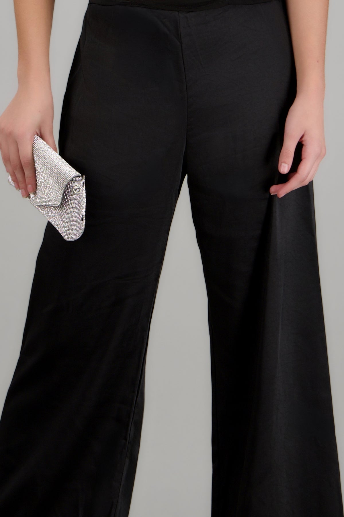 High Waisted Satin Pants