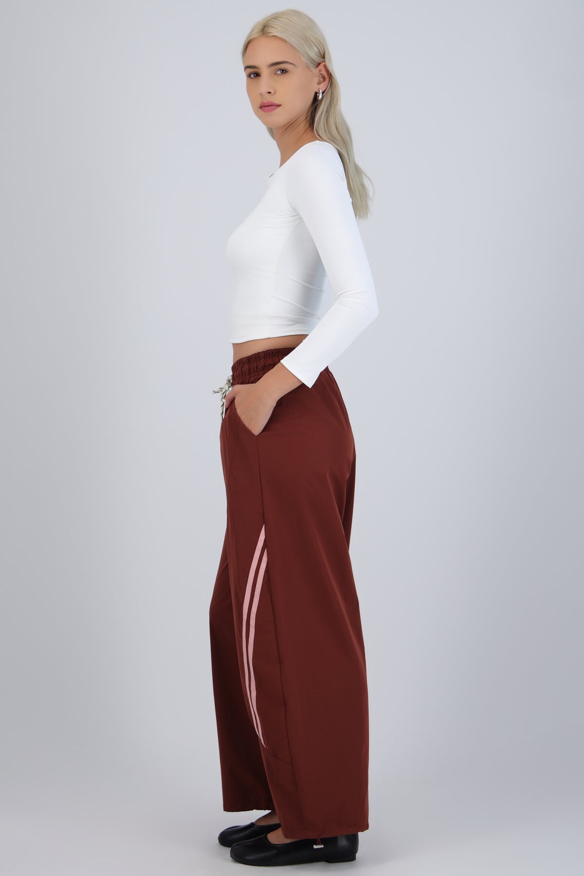 Striped Barrel Pants