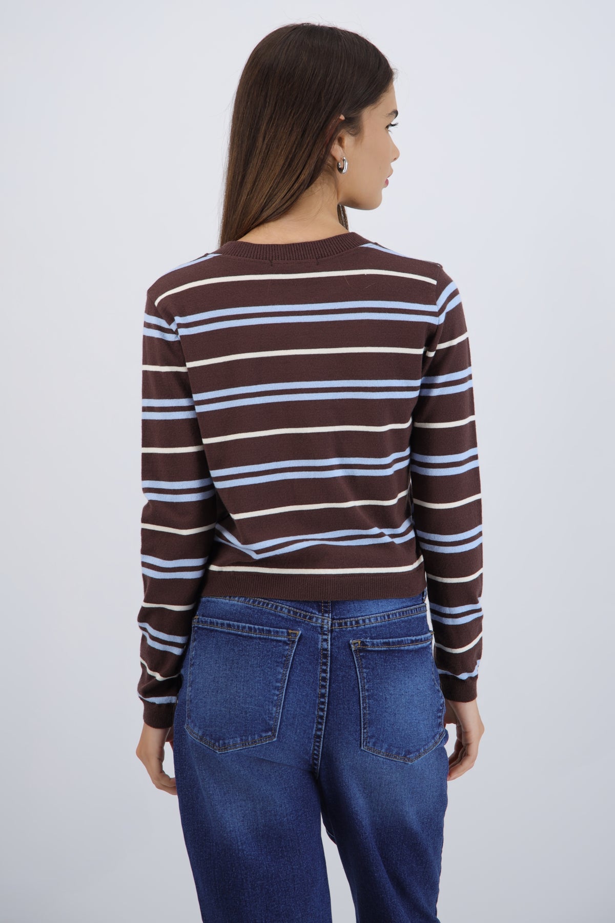 Lightweight Cardigan with Stripes