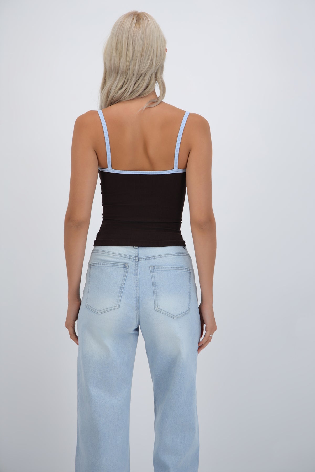 Contrast Strap Seamless Top
