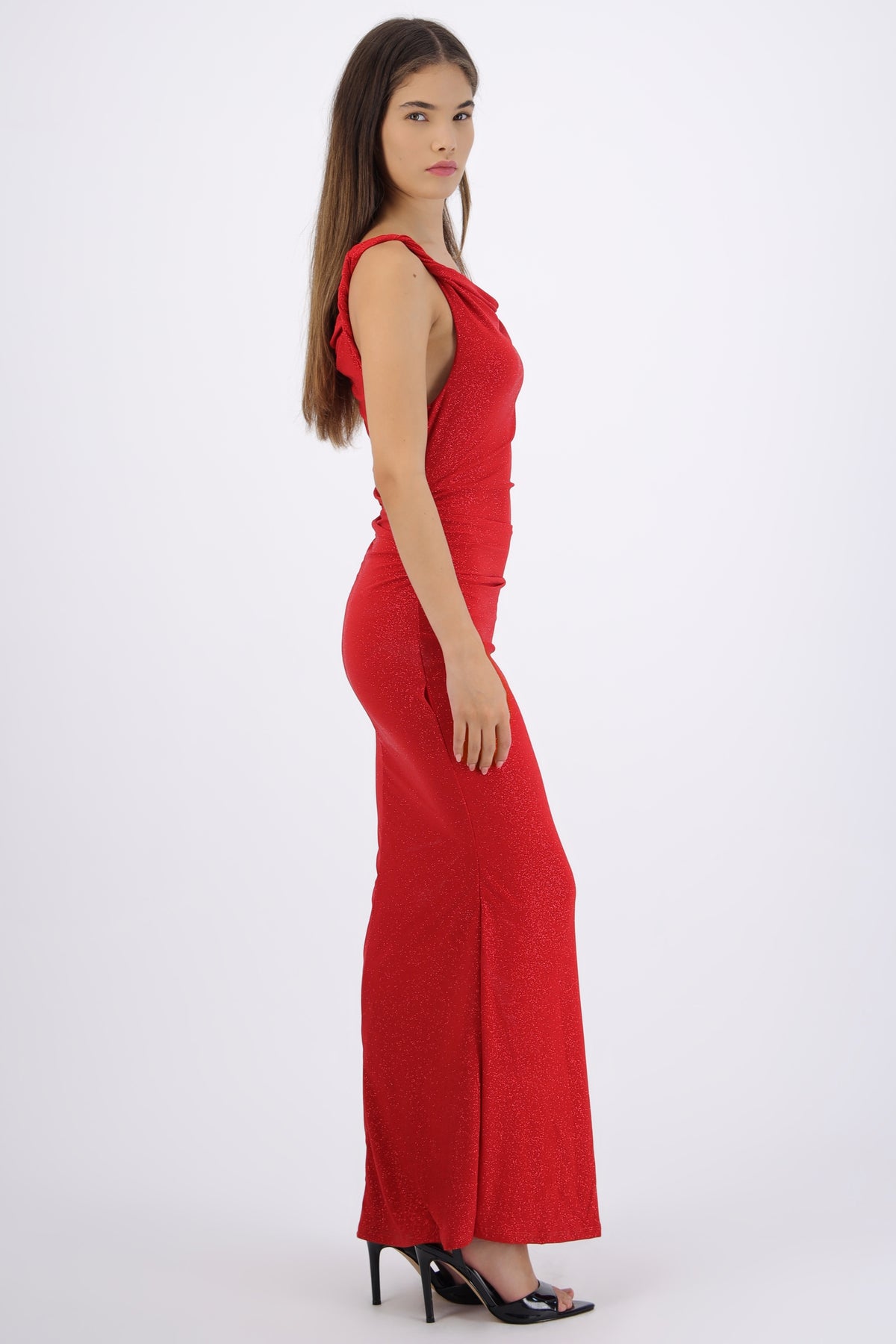 Draped Dress with Sparkles