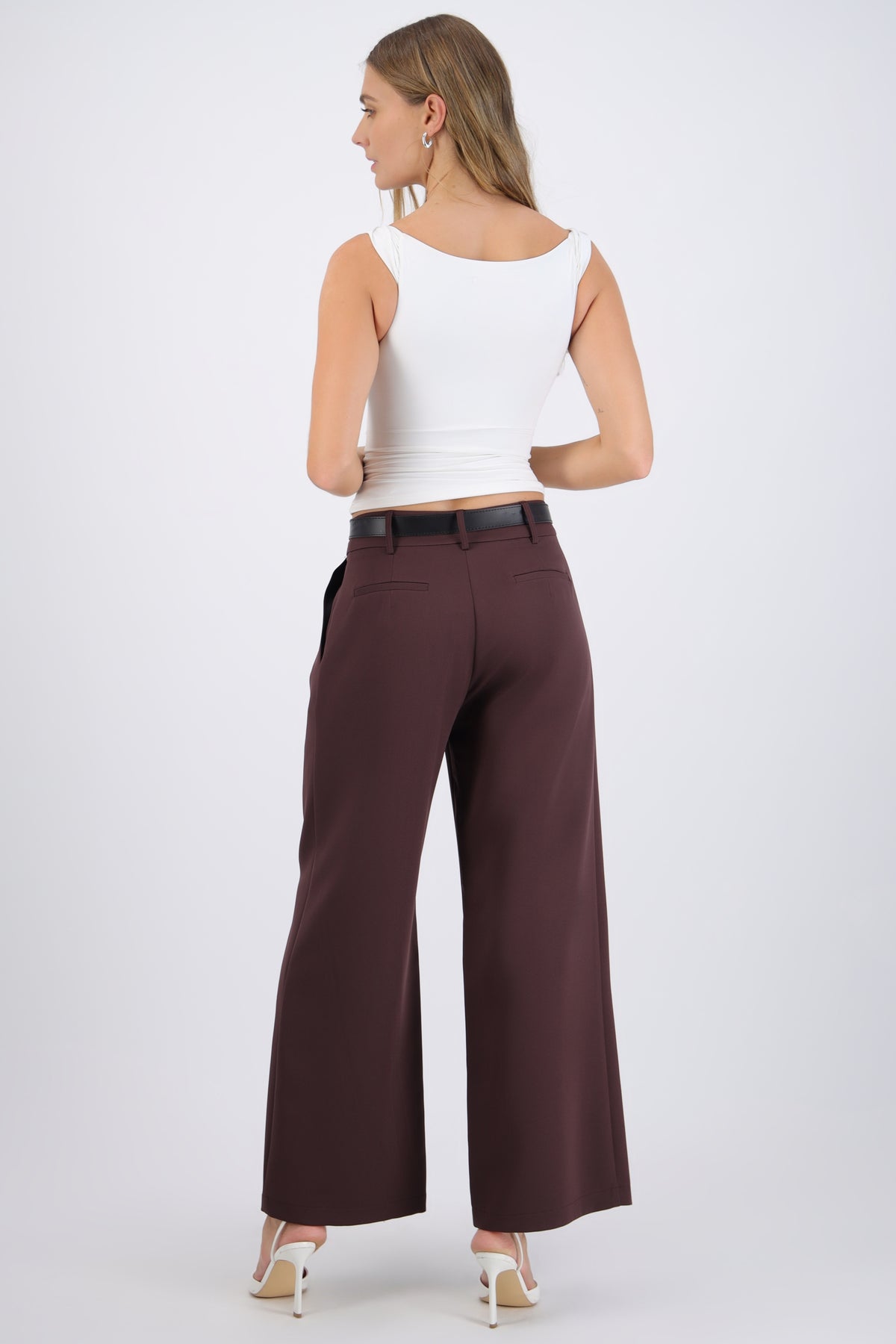 Tailored Pants with Belt Detail