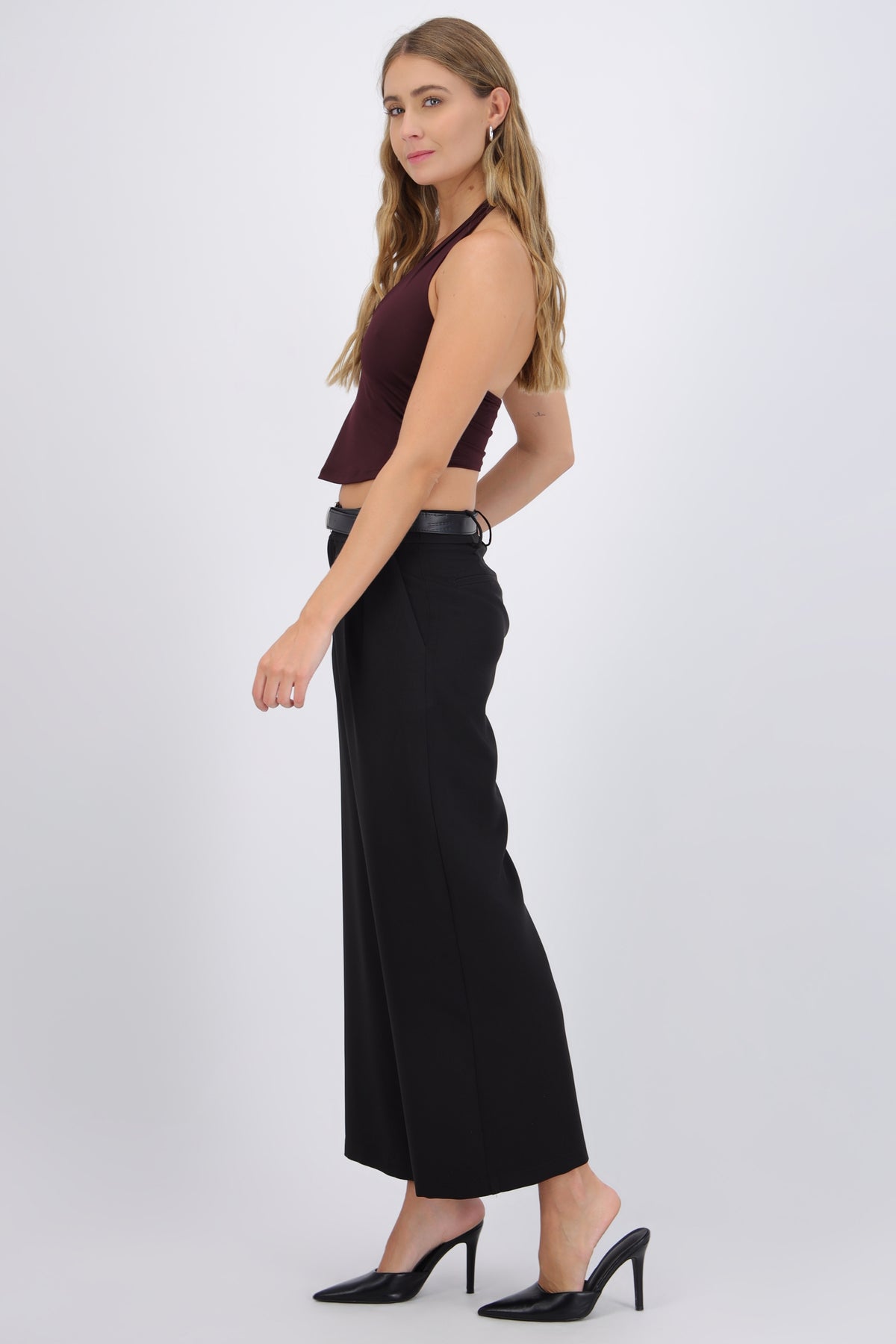 Tailored Pants with Belt Detail