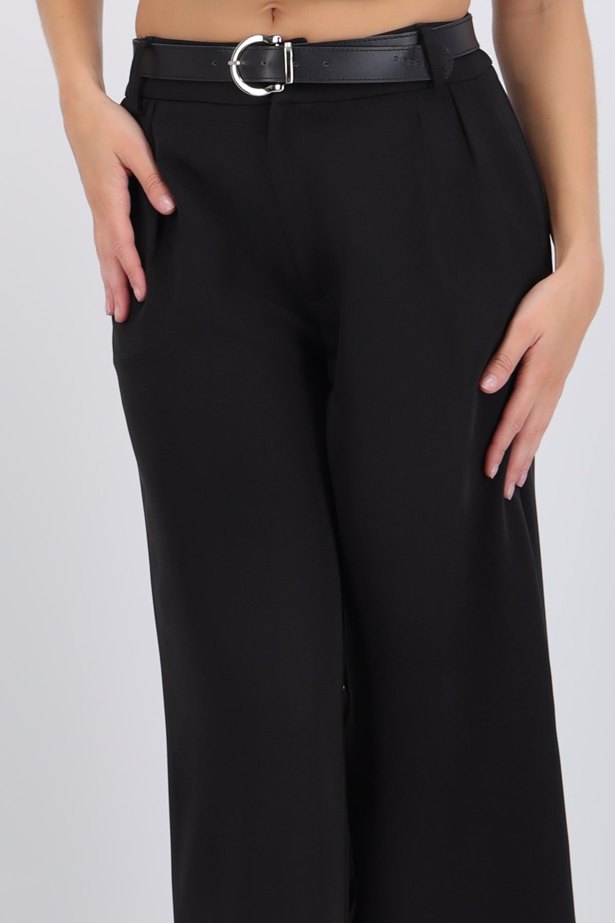 Tailored Pants with Belt Detail