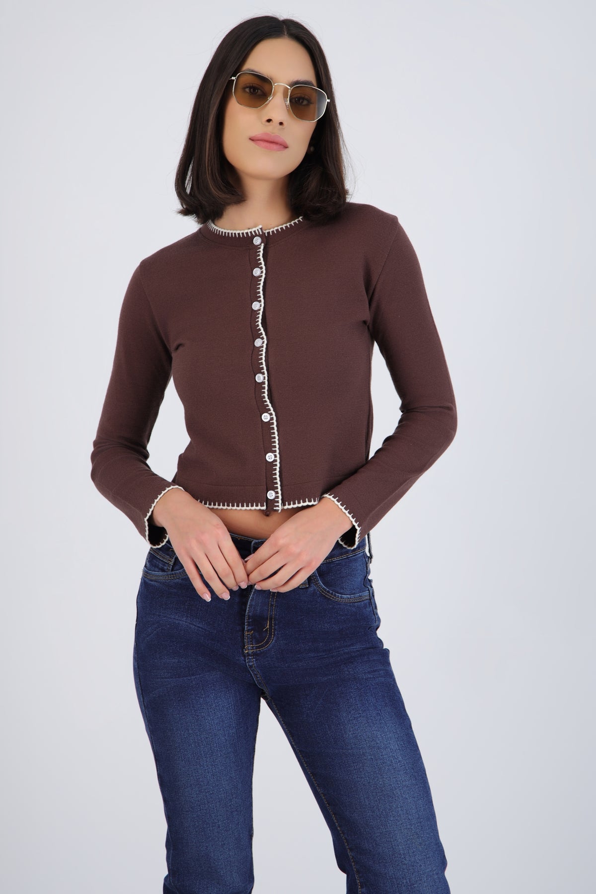 Contrast Cardigan