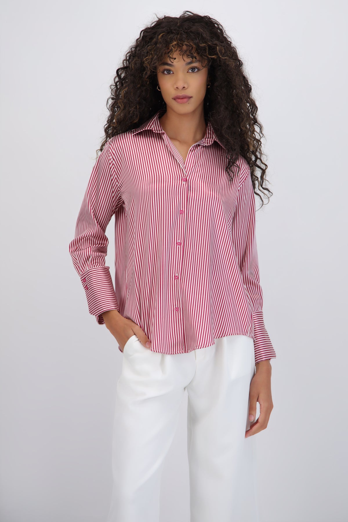 Satin Stripe Blouse