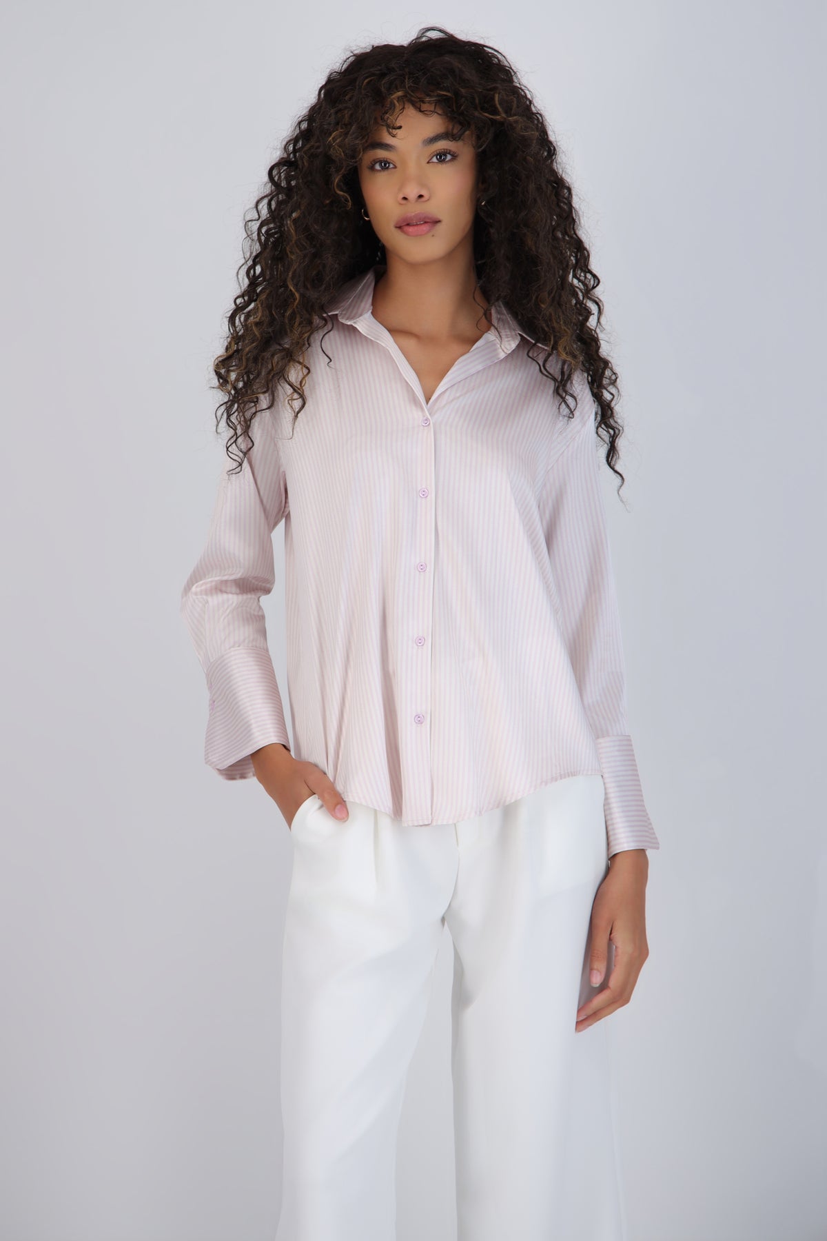 Satin Stripe Blouse