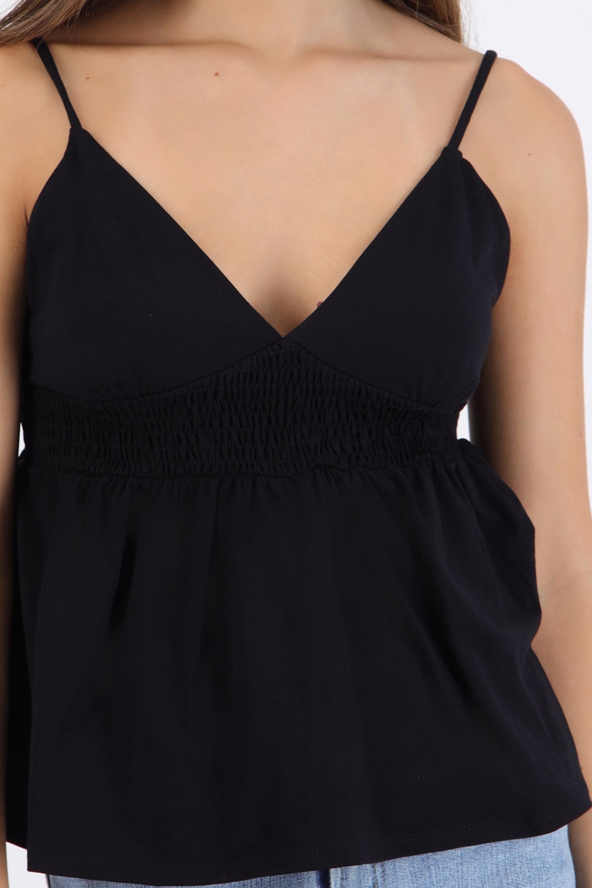 Peplum Top with V Neck