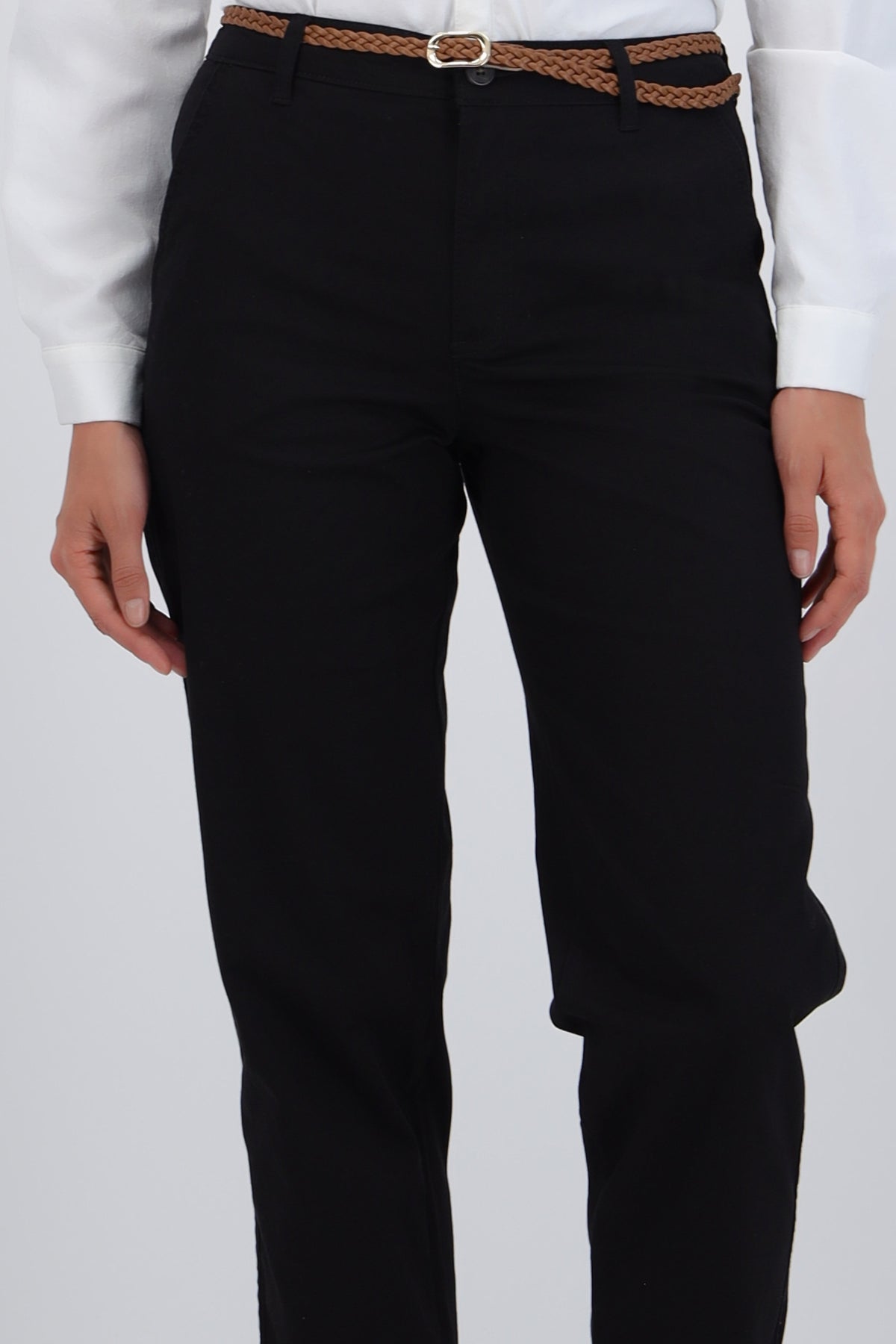 Chino Pants with Woven Belt