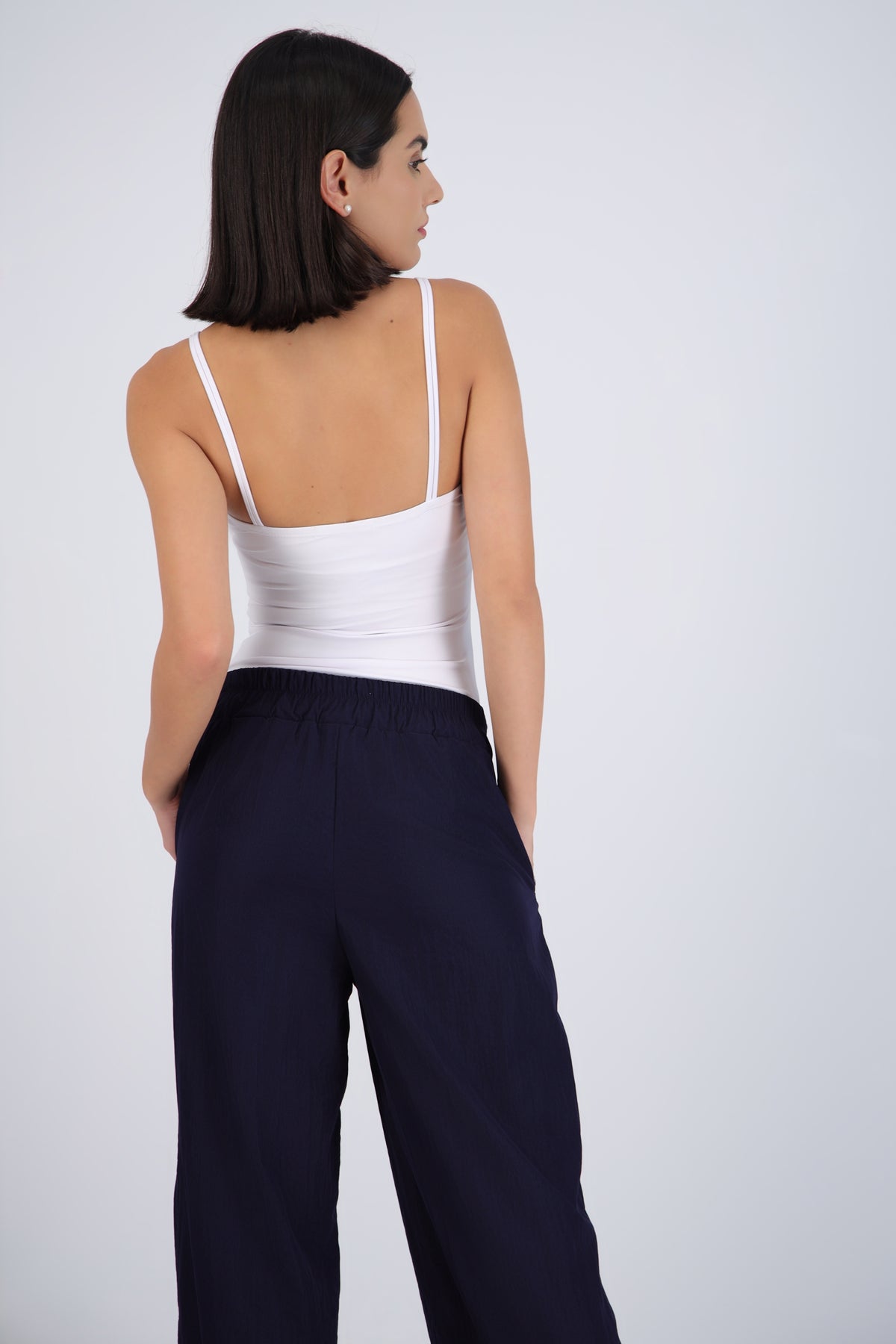 Round Neck Bodysuit with Snap Detail