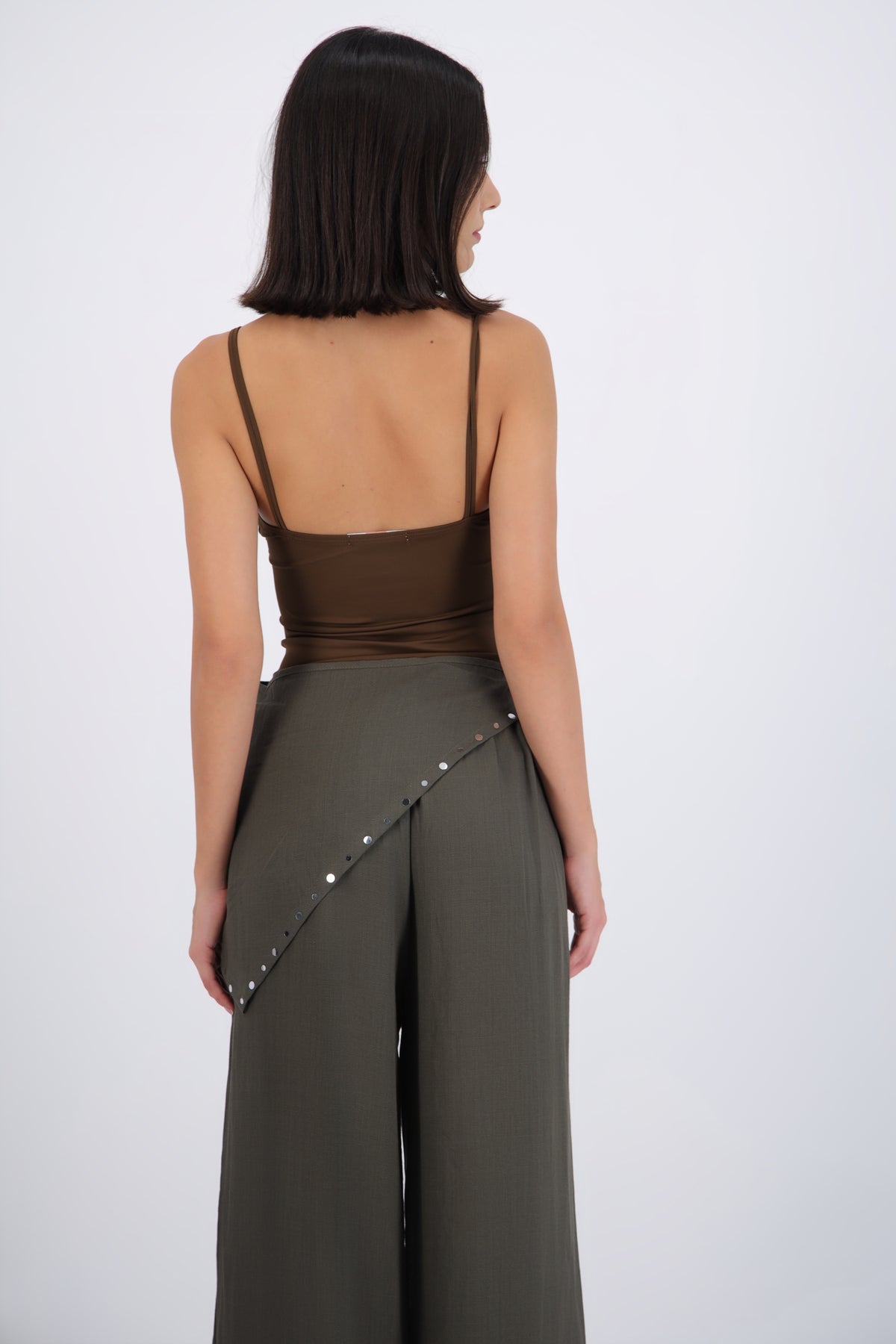 Round Neck Bodysuit with Snap Detail