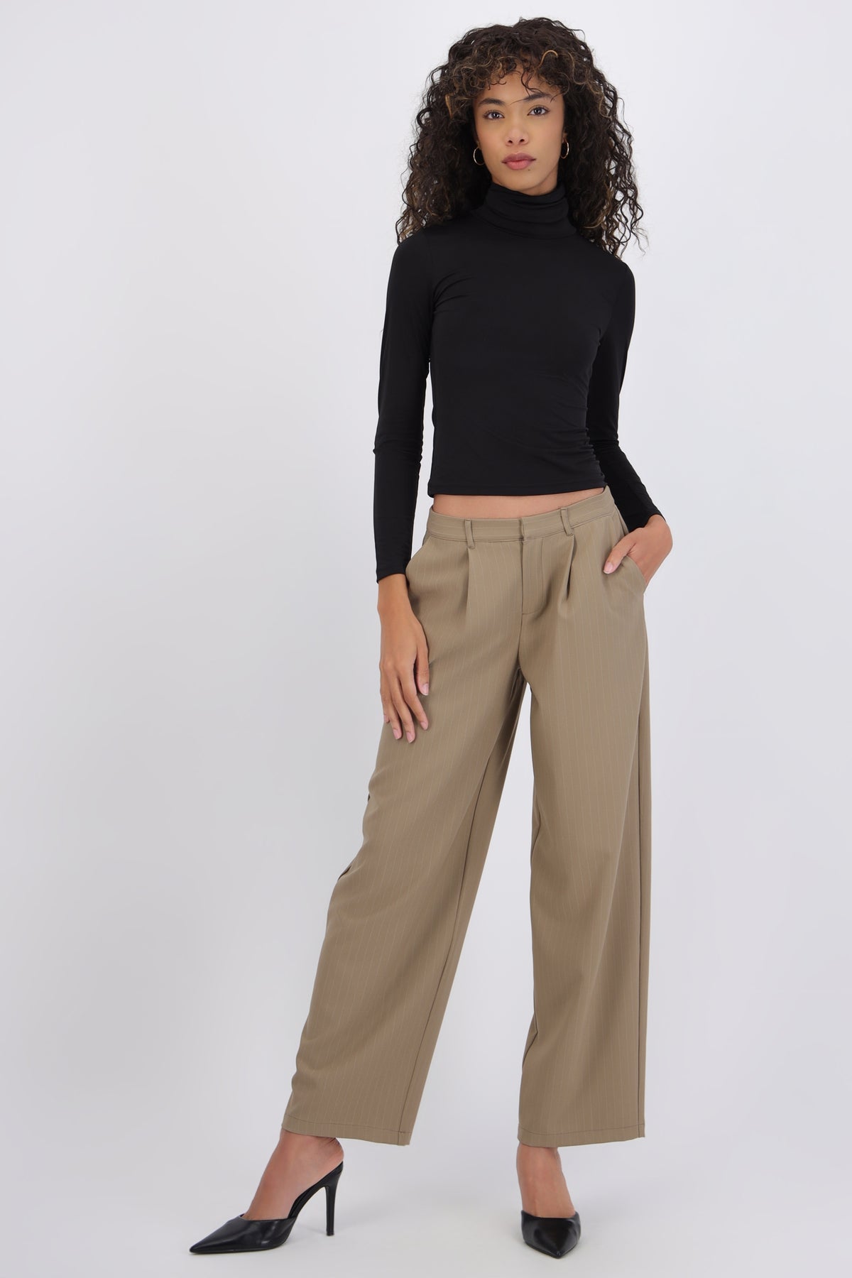 Wide Leg Striped Pants