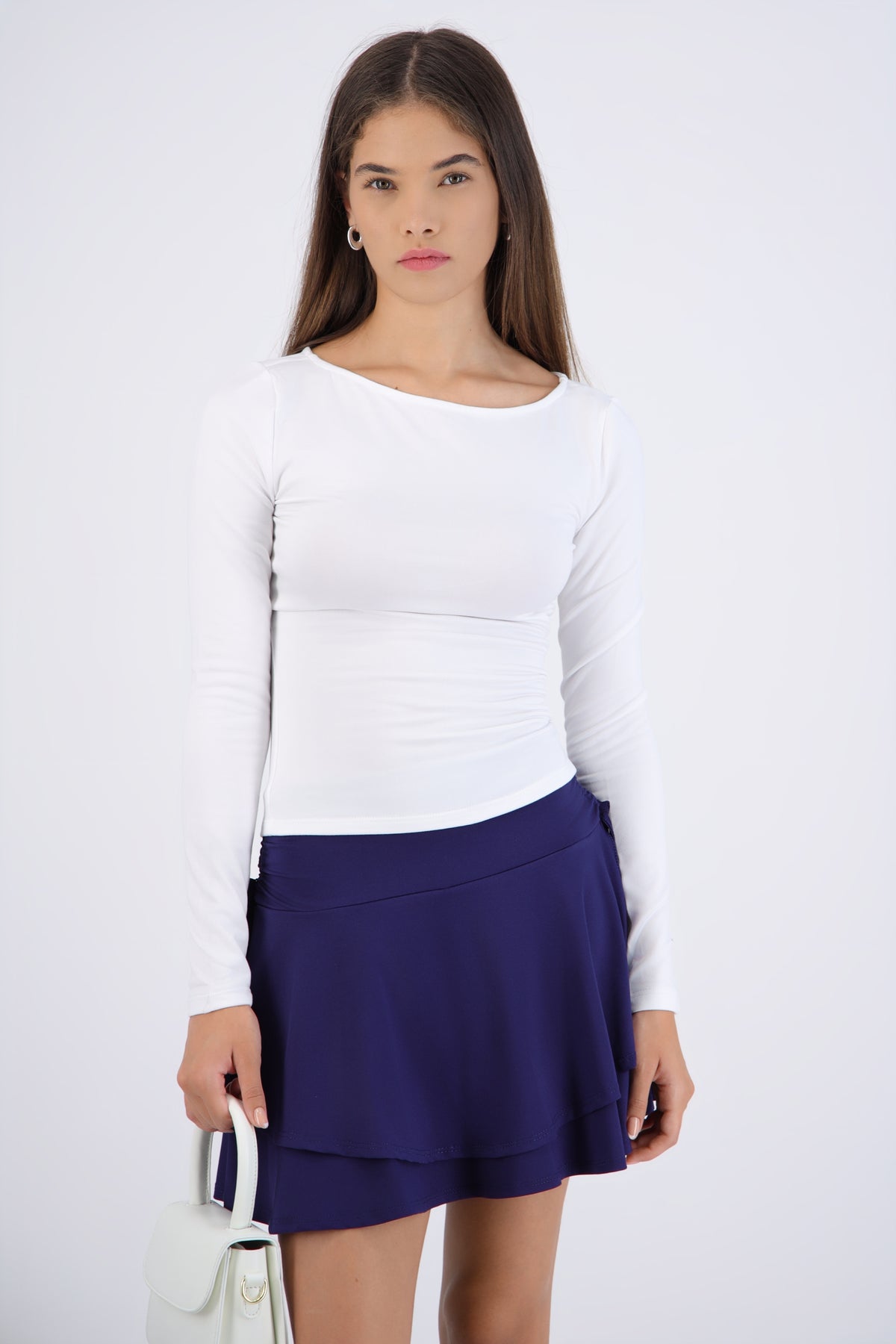 Long Sleeve Boat Neck Top