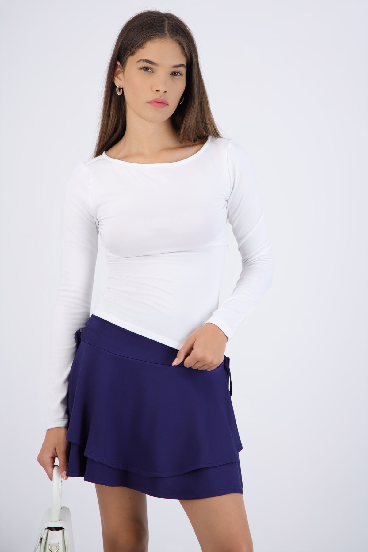 Long Sleeve Boat Neck Top