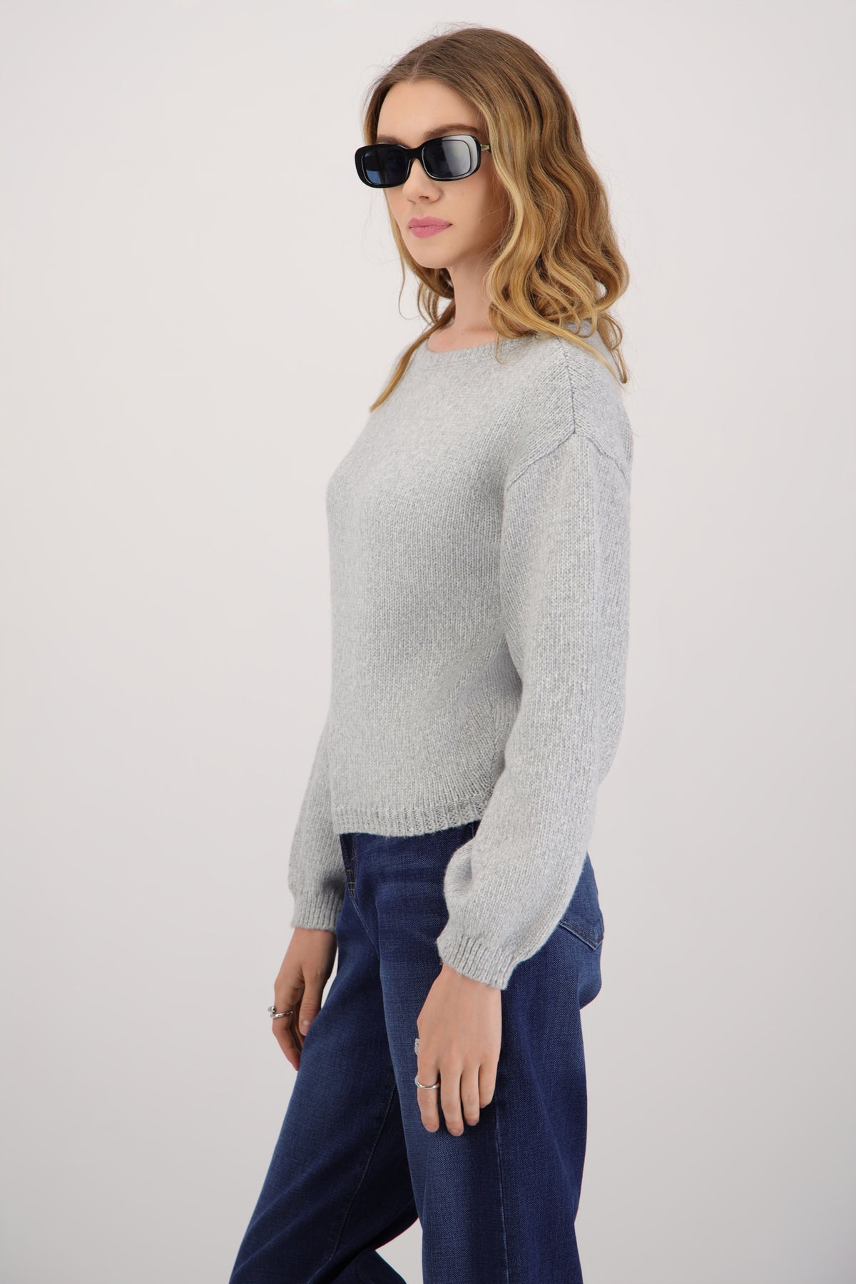 Boat Neck Knit Sweater