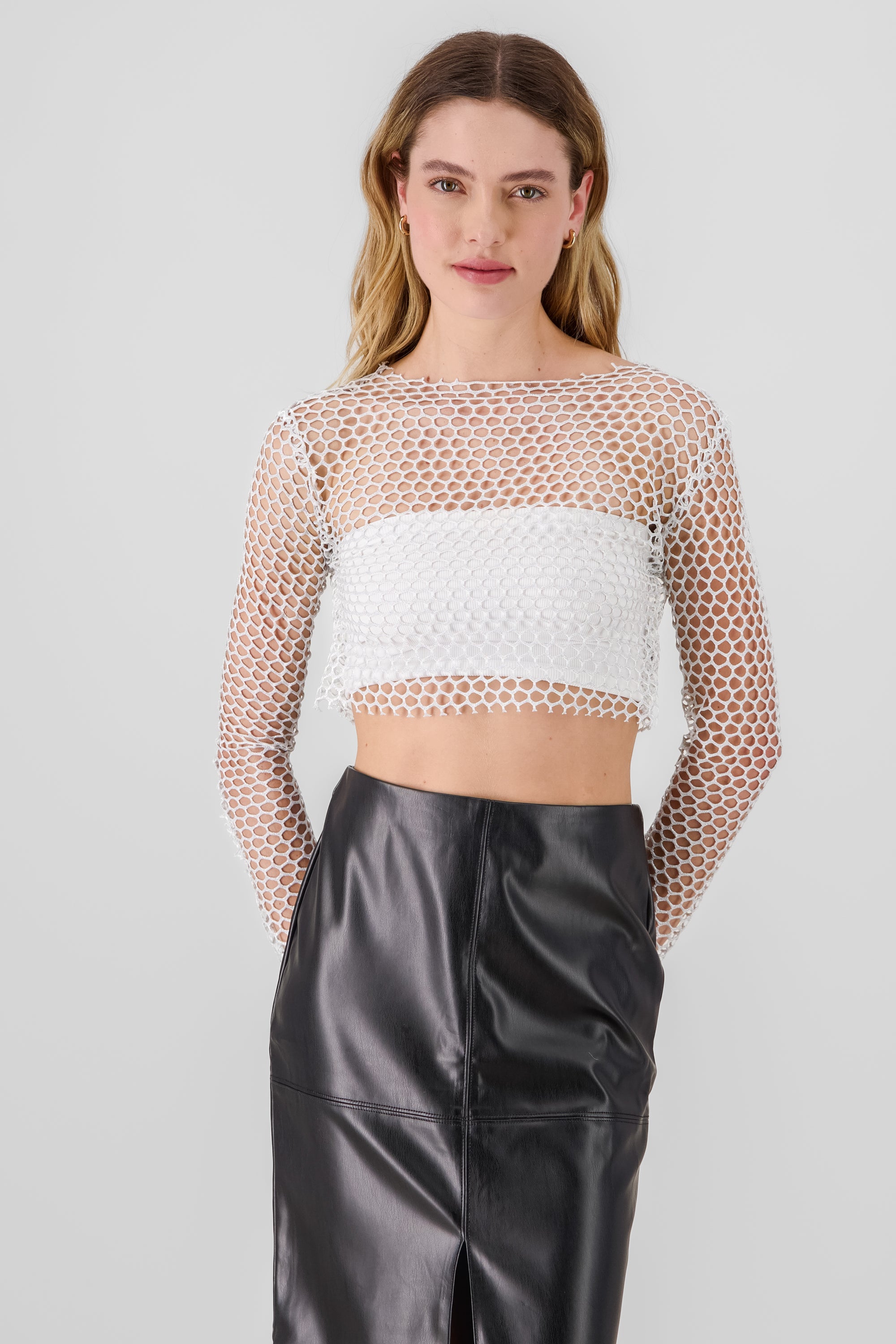 Ribbed Crop Top WHITE