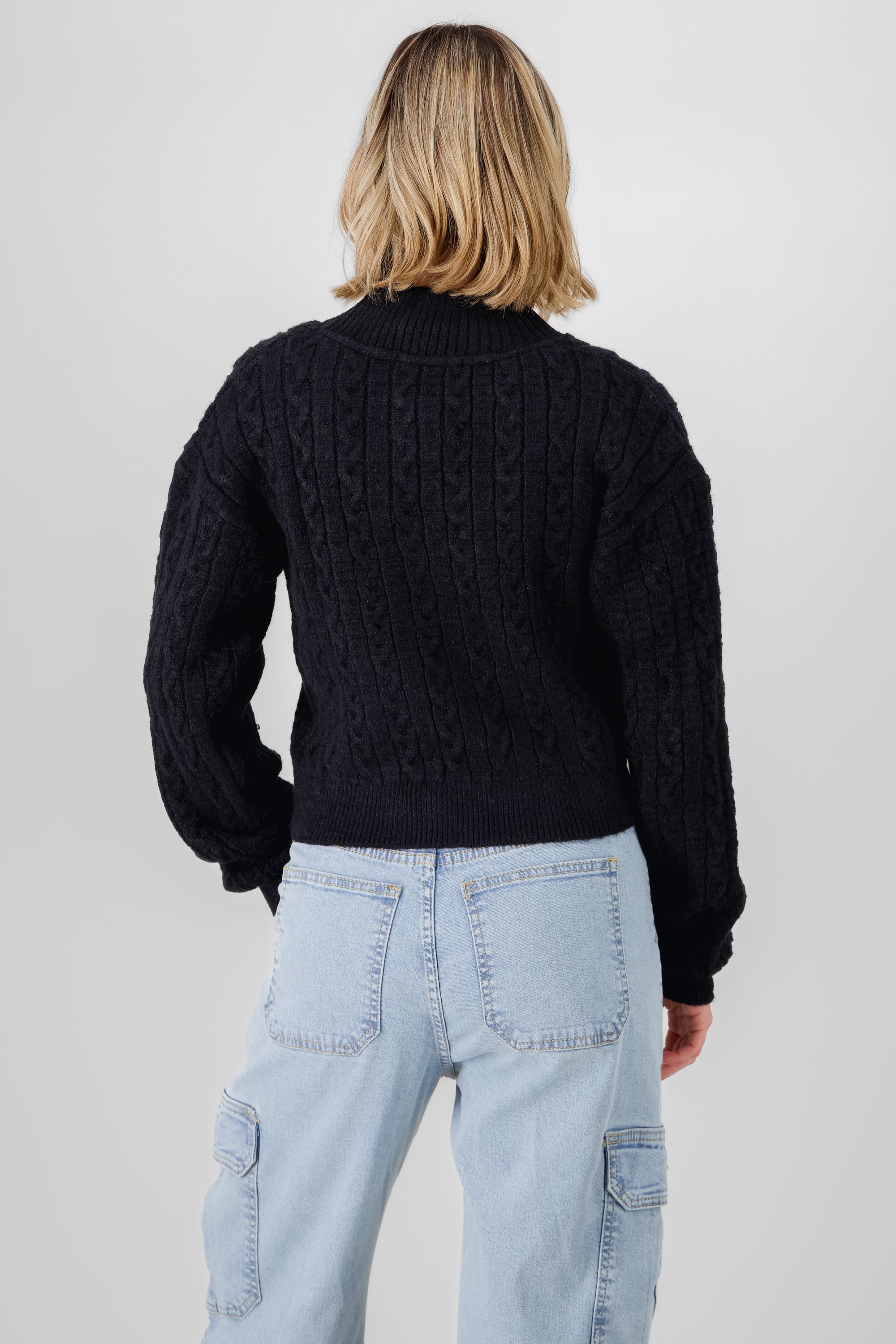 Knit Turtleneck Sweater BLACK