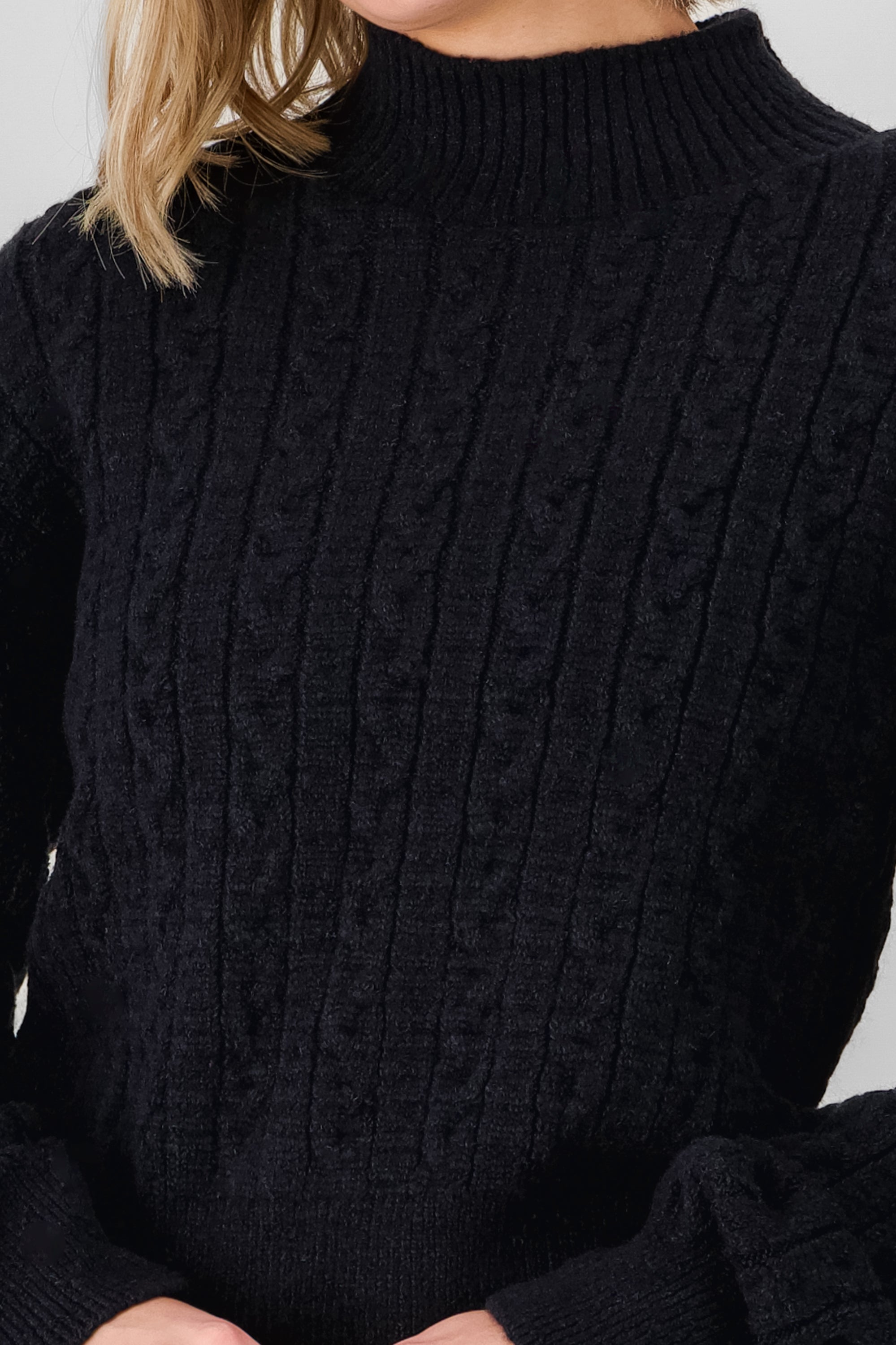 Knit Turtleneck Sweater BLACK